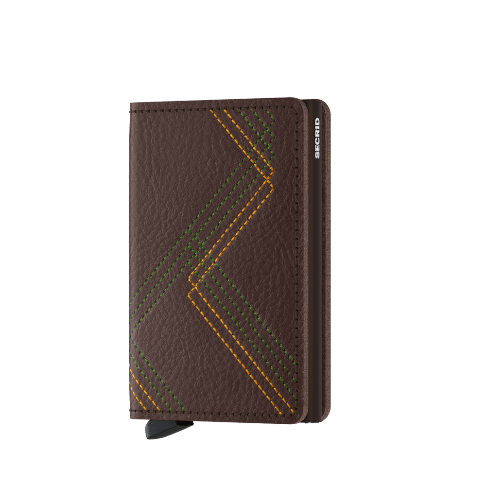 Secrid Slimwallet Stitch Linea Espresso
