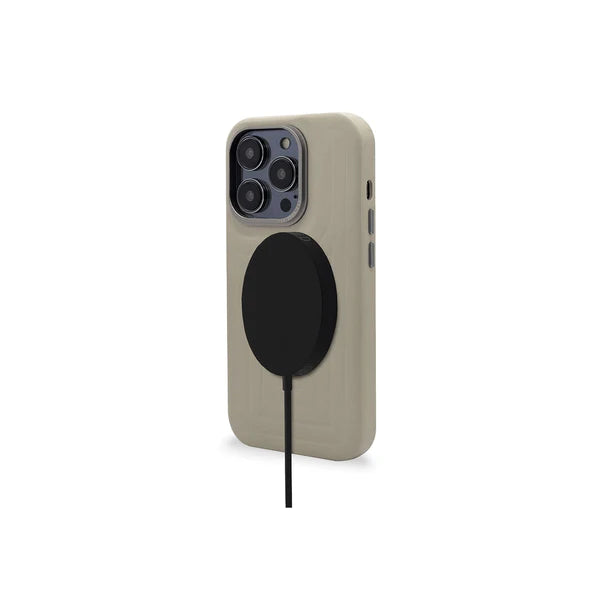 Decoded Leather Embossed Backcover for iPhone 14 Pro - Clay