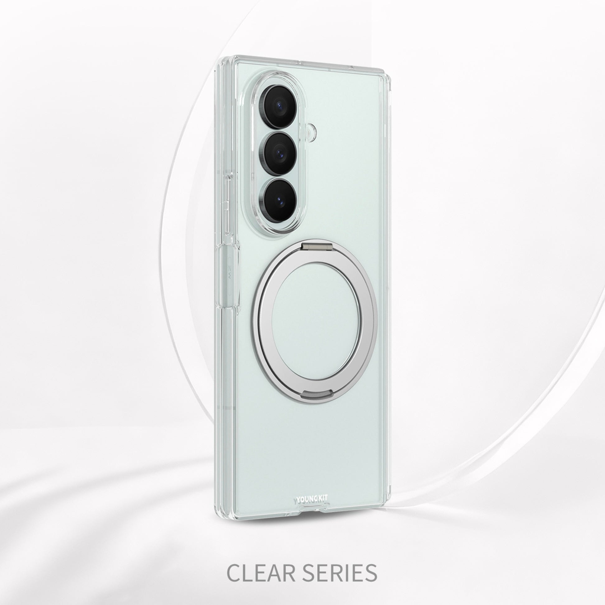 Youngkit Clear Case with Rotating Stand
