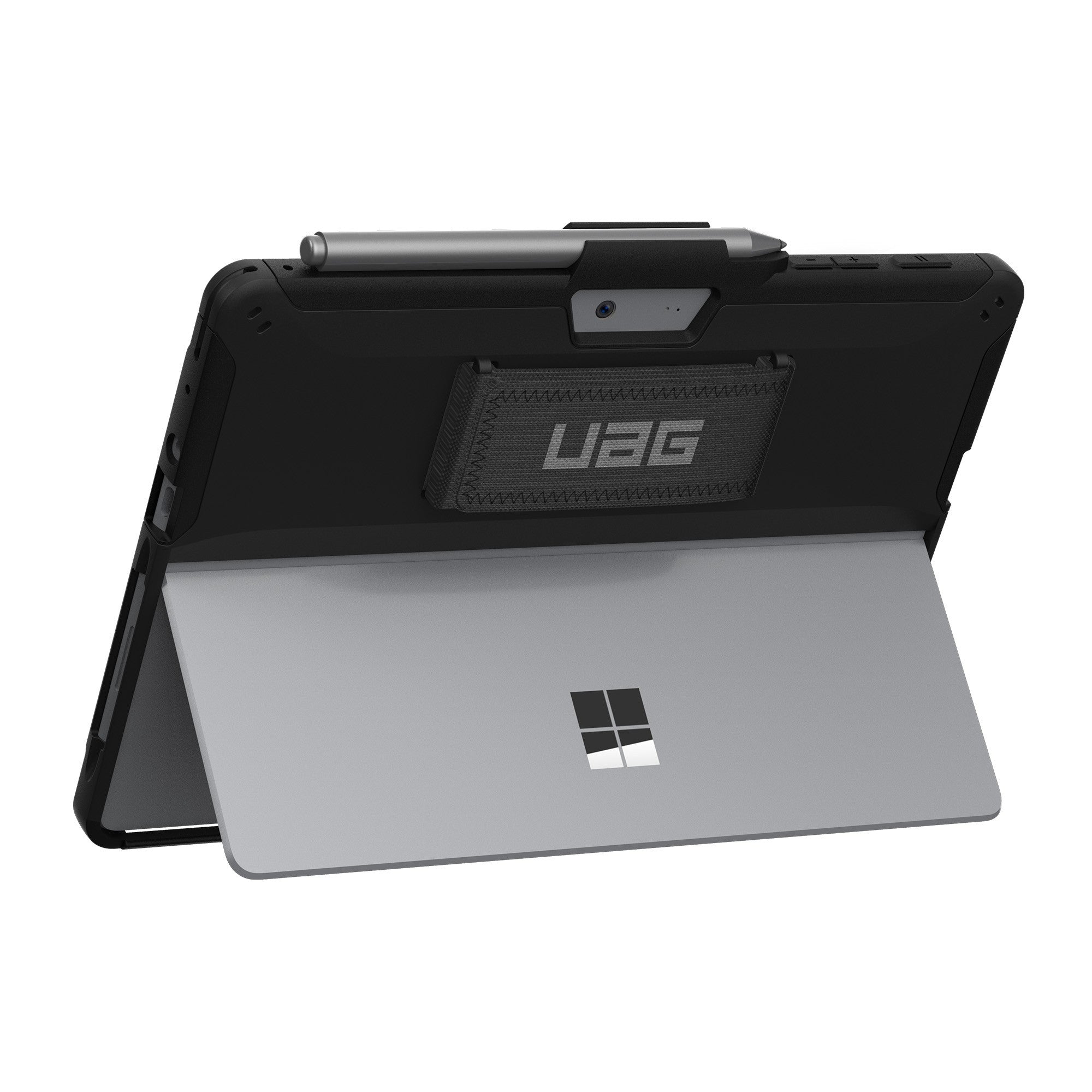 Microsoft Surface Go 4/3/2/1 UAG Scout Series Case w/H+S Strap - Black - 15-09949