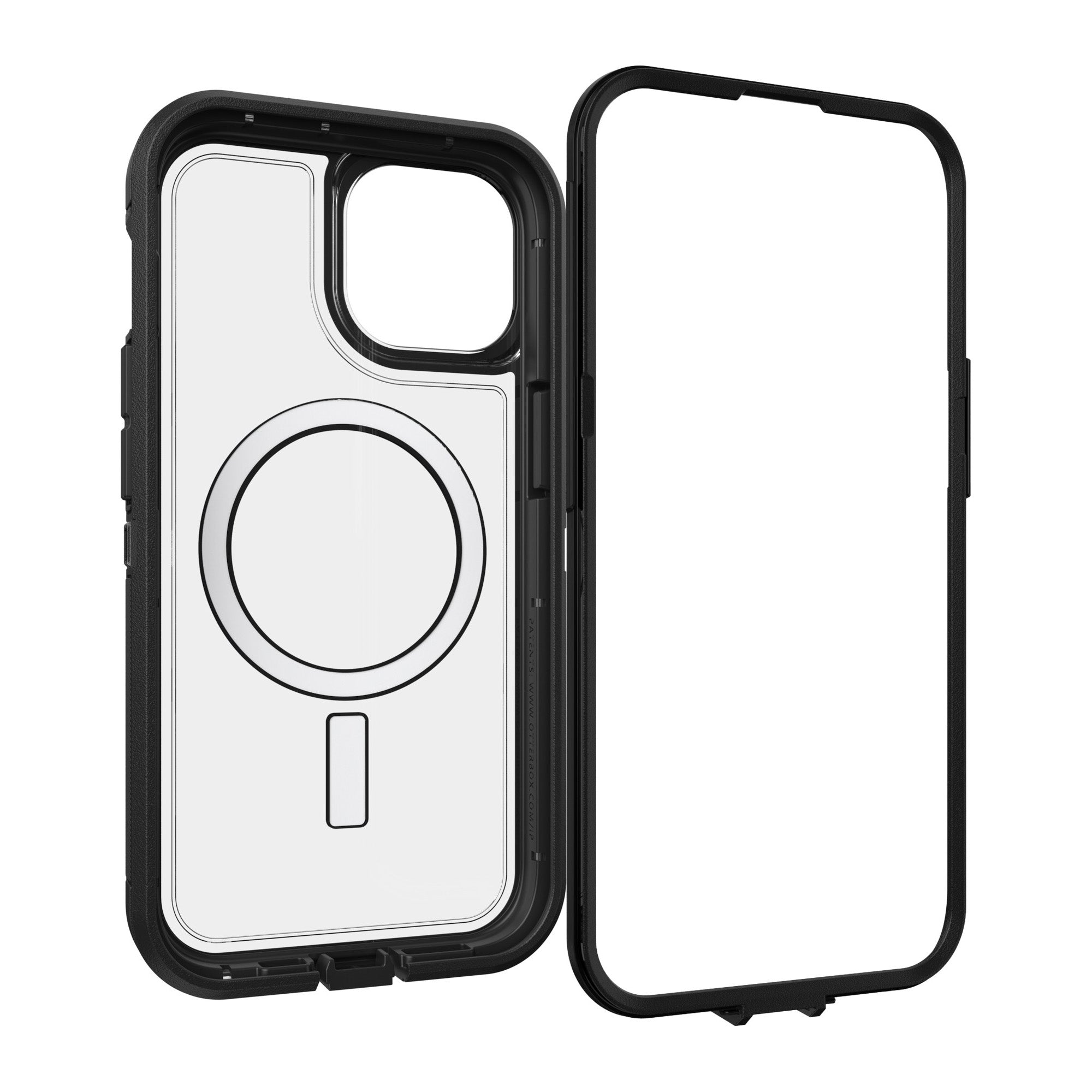 iPhone 15/14/13 Otterbox Defender XT w/ MagSafe Clear Series Case - Clear/Black (Dark Side) - 15-11410