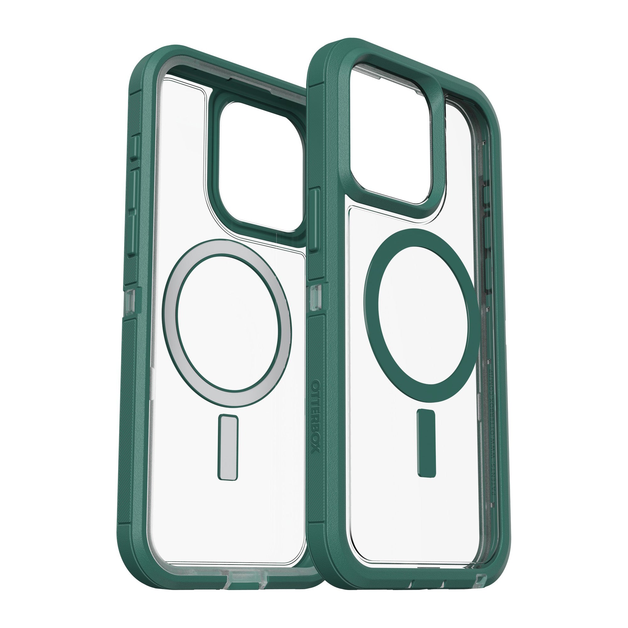 iPhone 15 Pro Max Otterbox Defender XT w/ MagSafe Clear Series Case - Clear/Green (Velvet Evergreen) - 15-11589