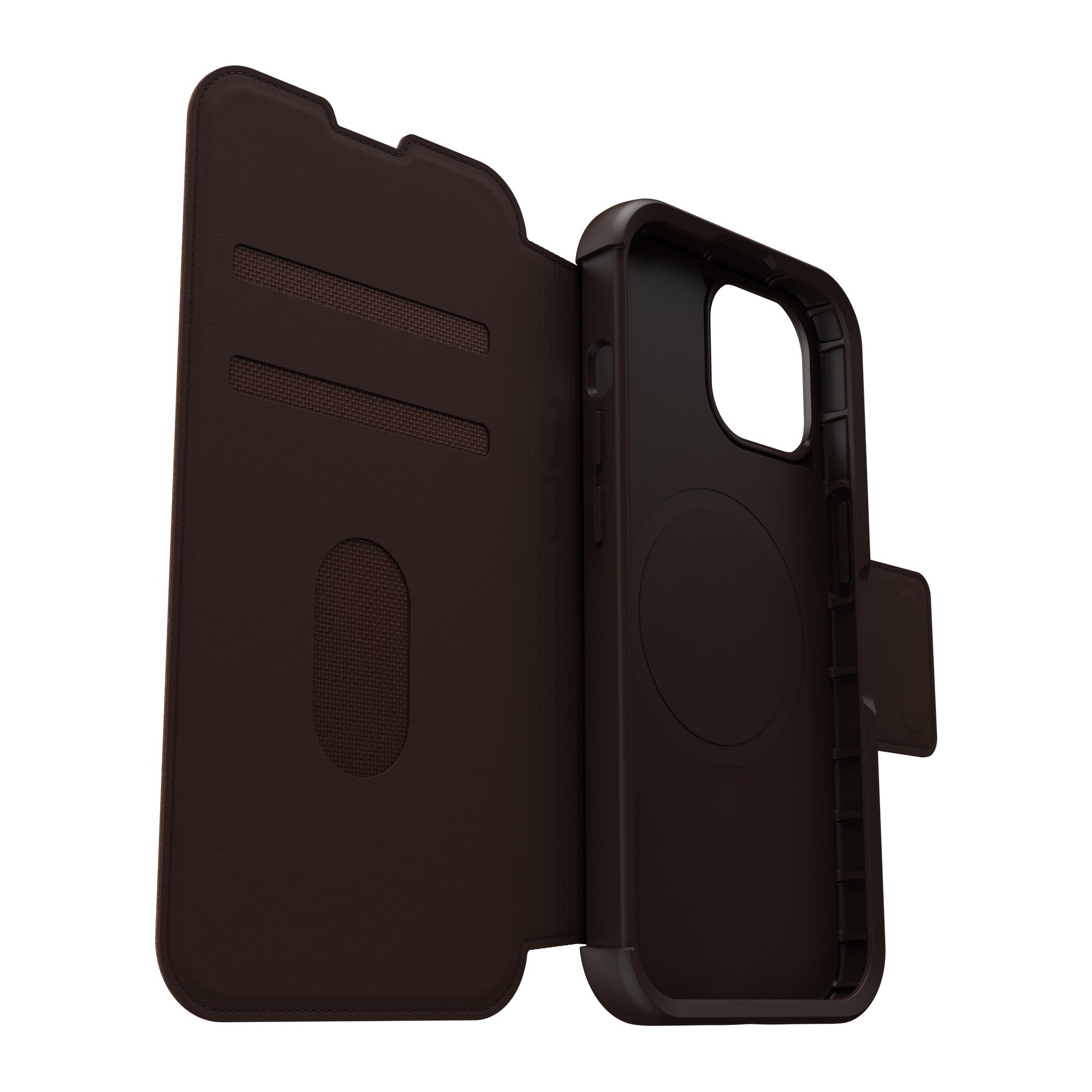 iPhone 15 Otterbox Strada Leather Folio Case - Brown (Espresso) - 15-11742