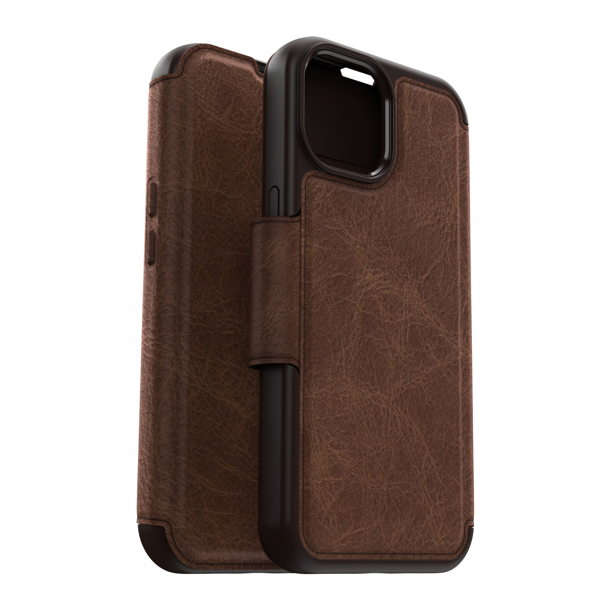 iPhone 15 Otterbox Strada Leather Folio Case - Brown (Espresso) - 15-11742