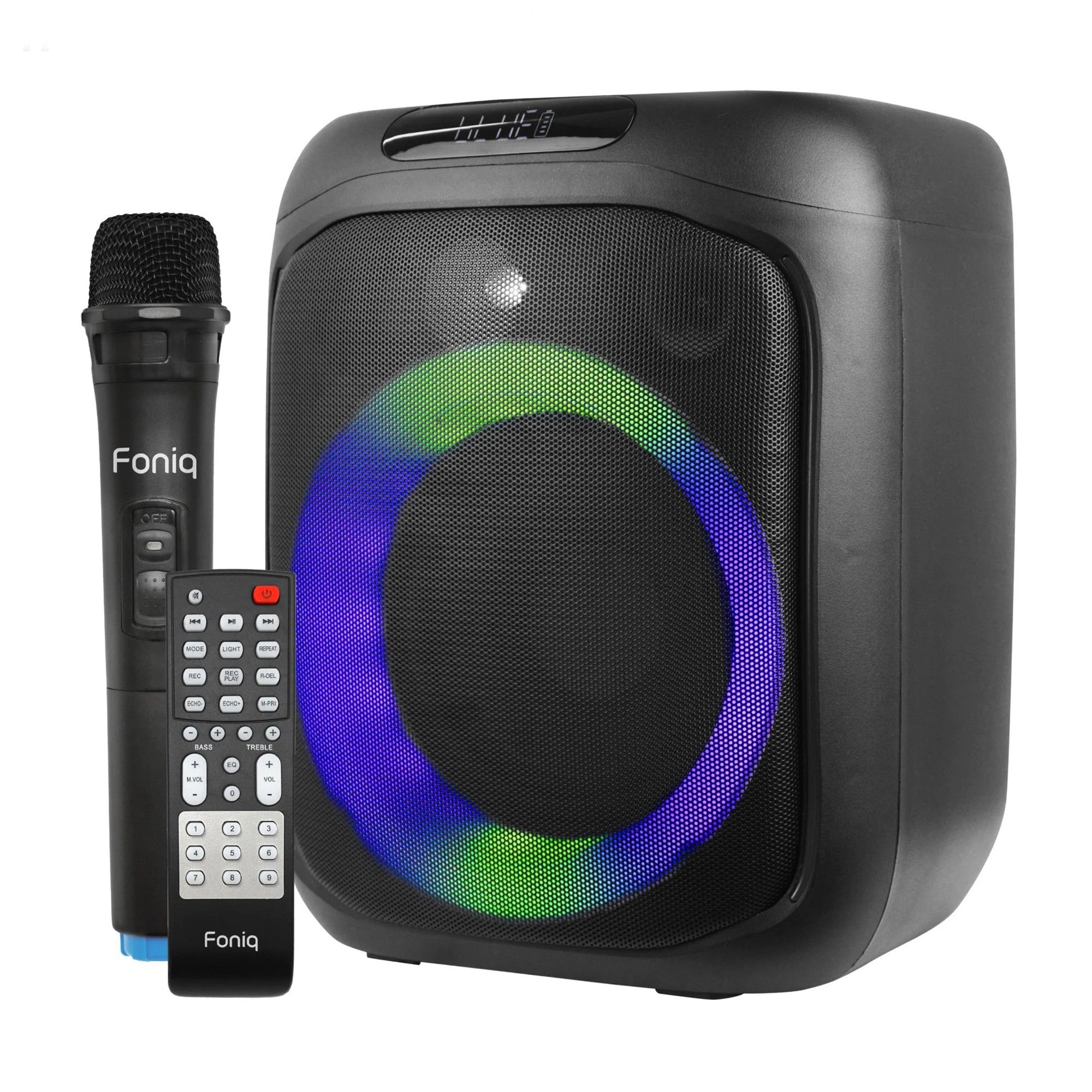 Foniq Atom Karaoke-Style Party Speaker with LED Light Show - 15-12062