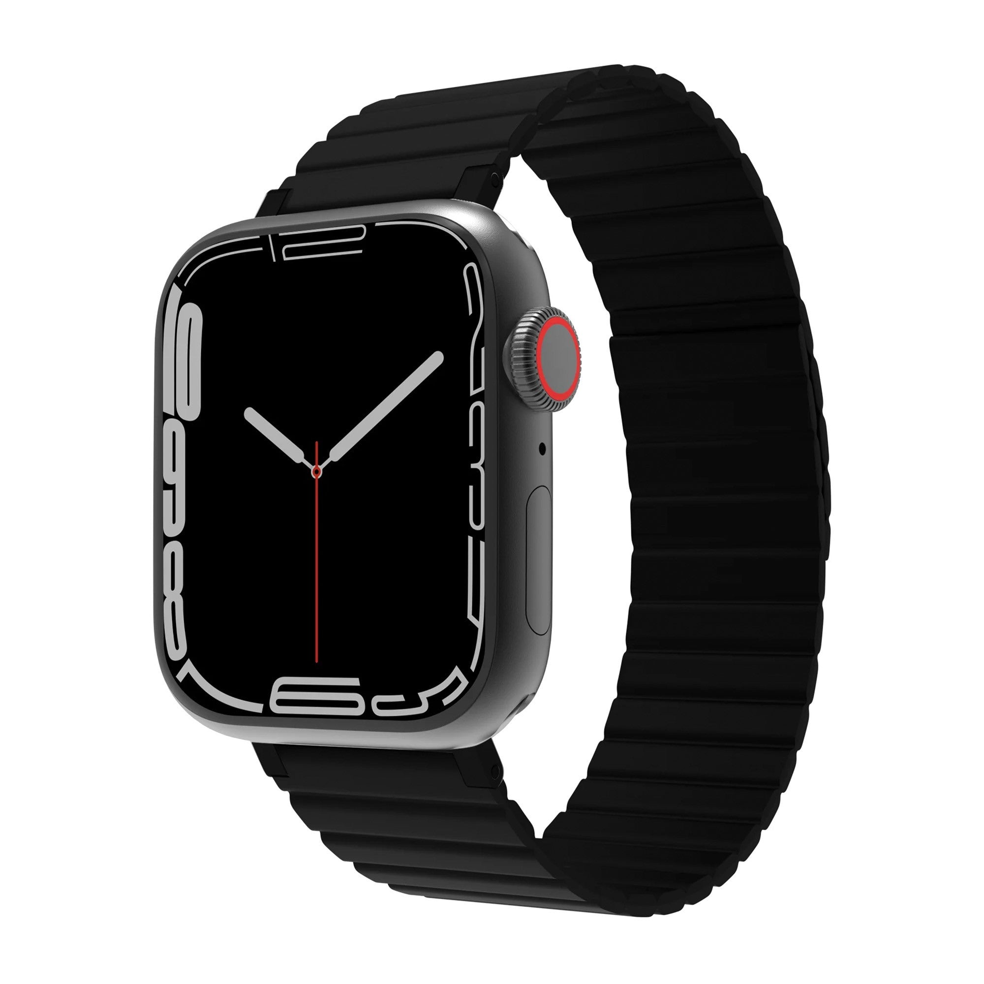 Apple Watch 42/44/45mm JCPal Silicone Magnetic Watch Band - Black - 15-12089