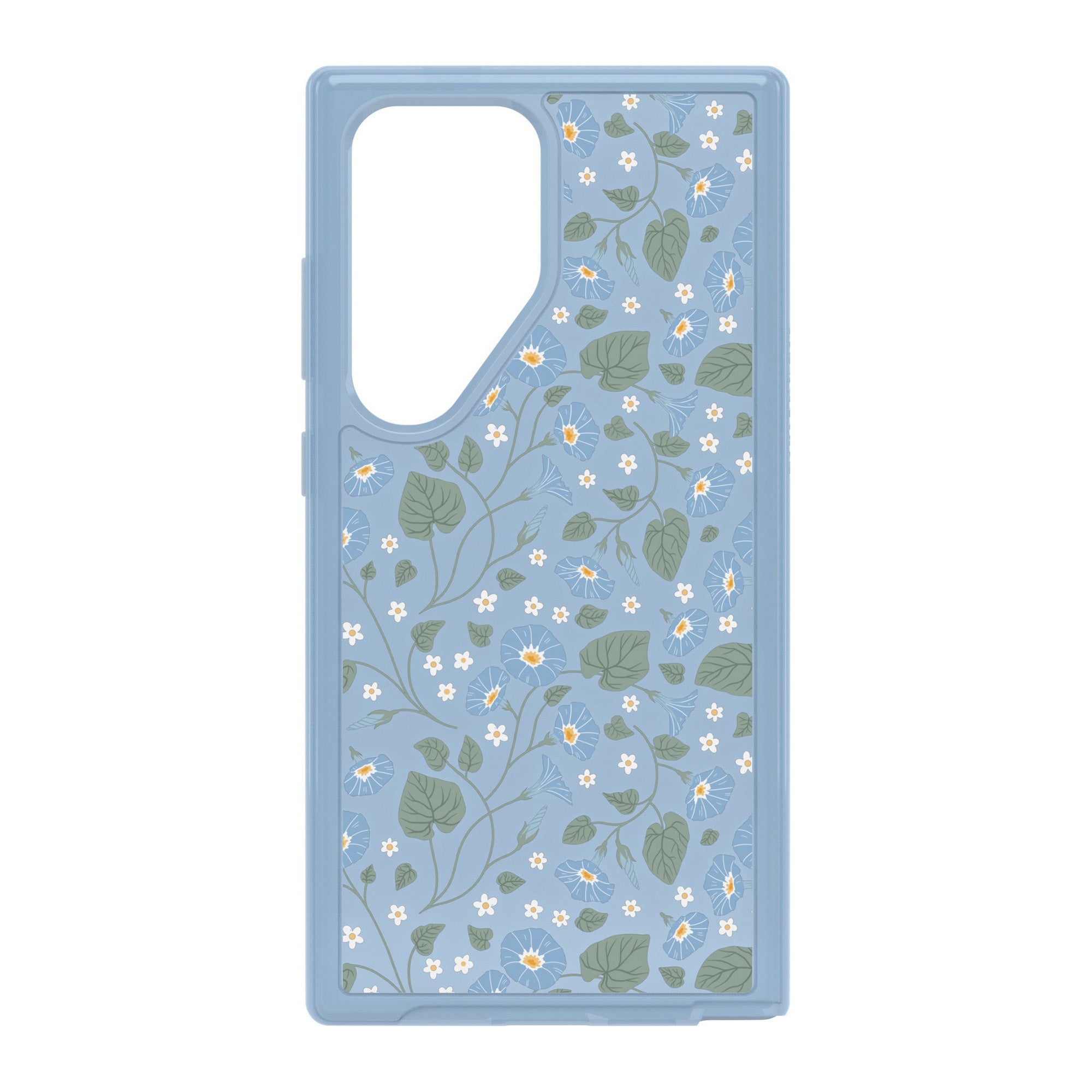 Samsung Galaxy S24 Ultra 5G Otterbox Symmetry Clear Series Case - Blue (Dawn Floral) - 15-12283