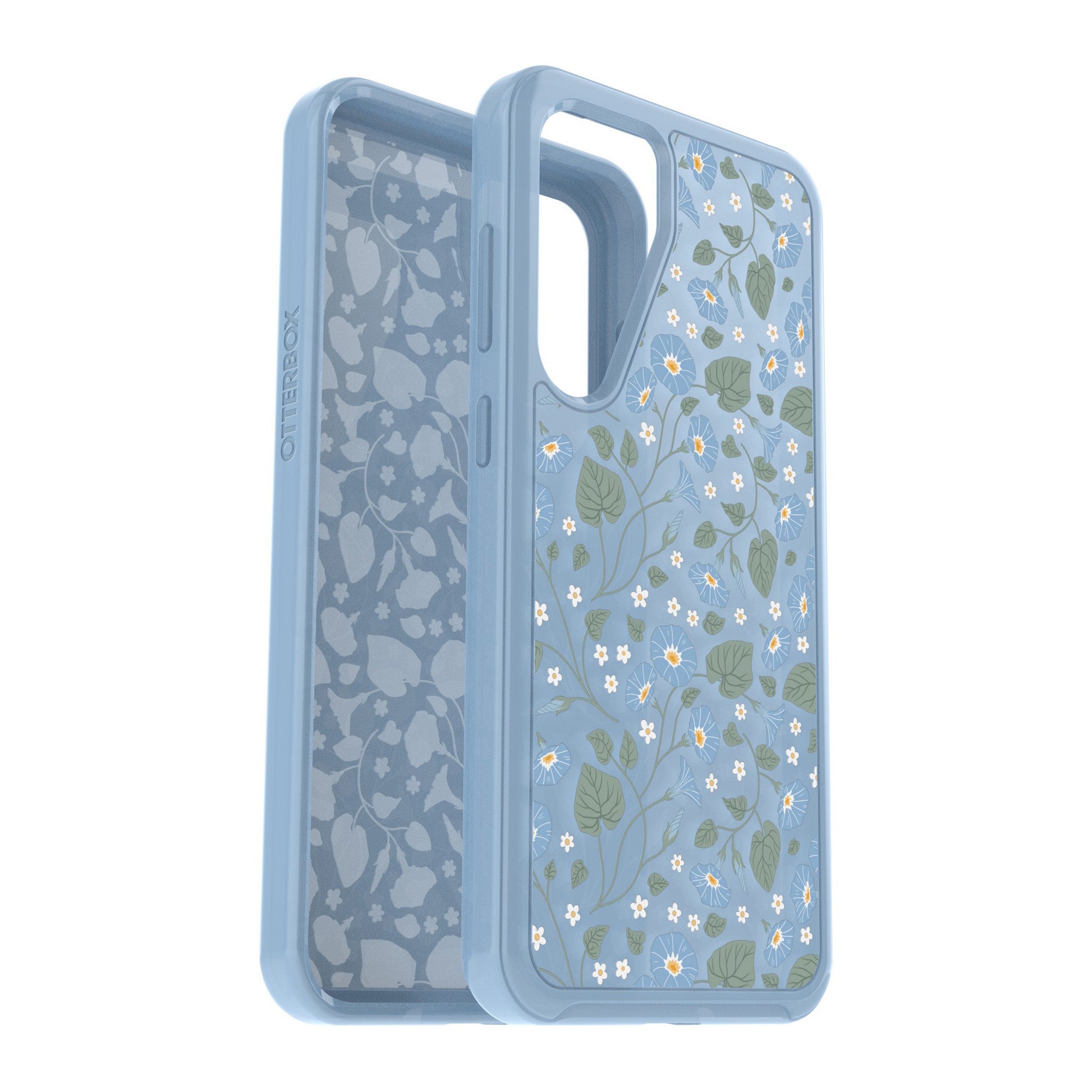 Samsung Galaxy S24+ 5G Otterbox Symmetry Clear Series Case - Blue (Dawn Floral) - 15-12286