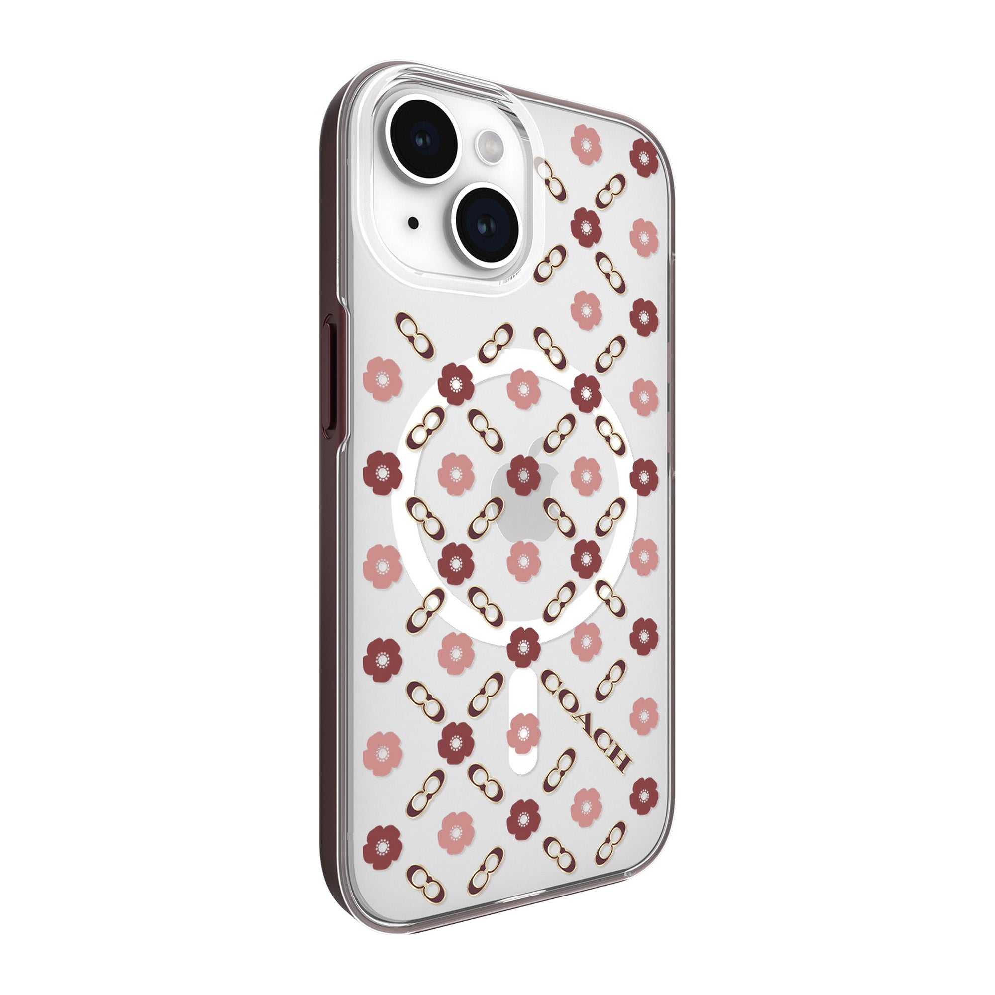 iPhone 15/14/13 Coach Protective Case w/MagSafe - Tea Rose - 15-12443