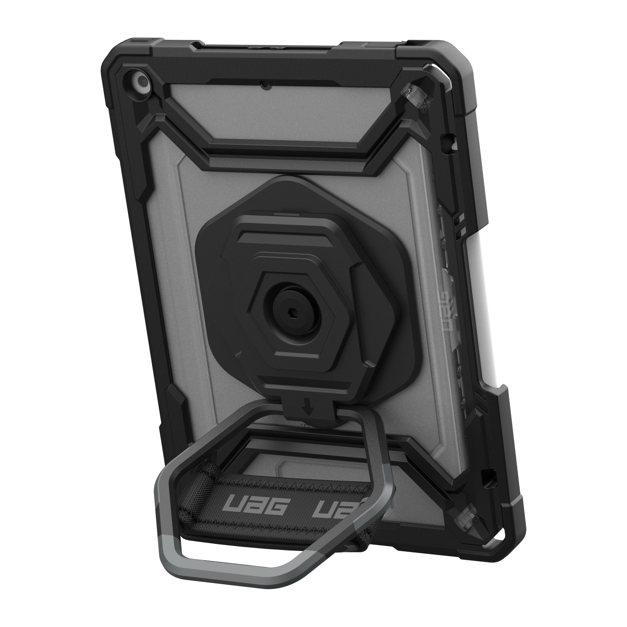 iPad 10.2 (2019-2021) (7th-9th Gen) UAG Plasma w/Kickstand + HS Case - Ice/Black - 15-12578