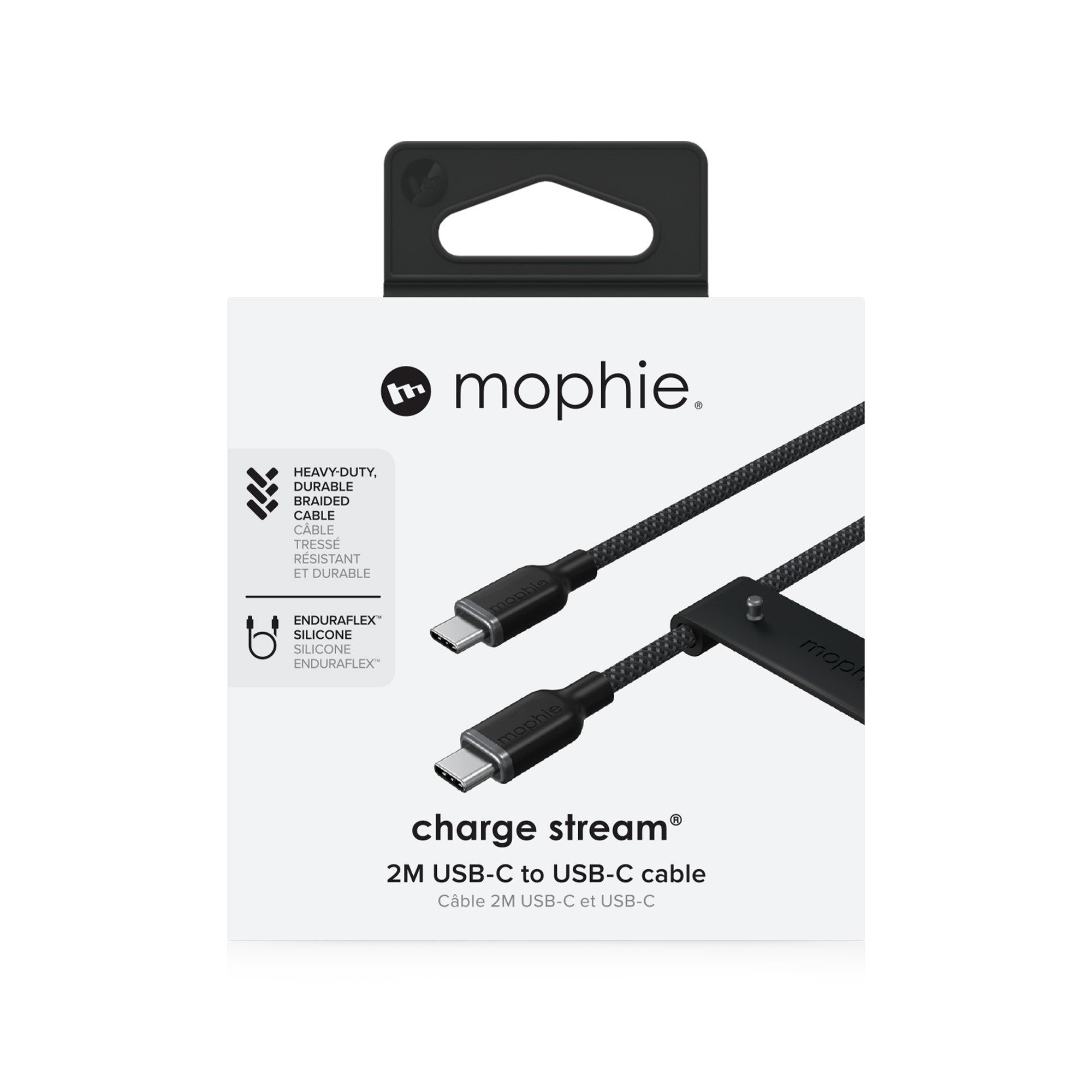 Mophie 200cm USB-C to USB-C Charge and Sync Cable - Black - 15-12587