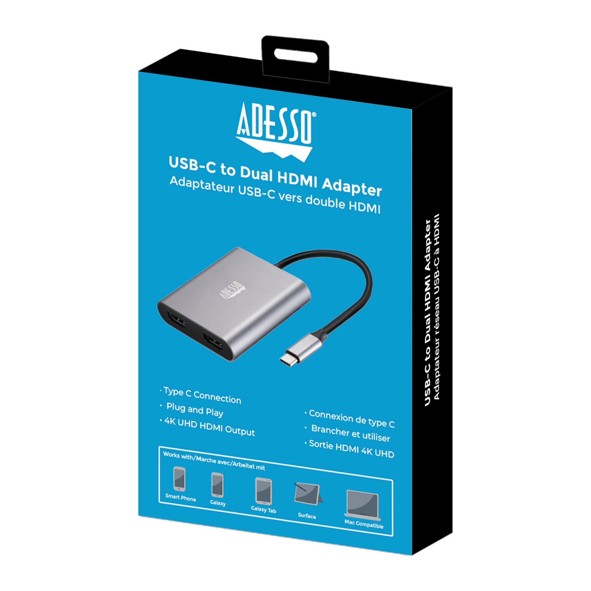 Adesso 2 Ports HDMI Switch/Splitter - 15-12860