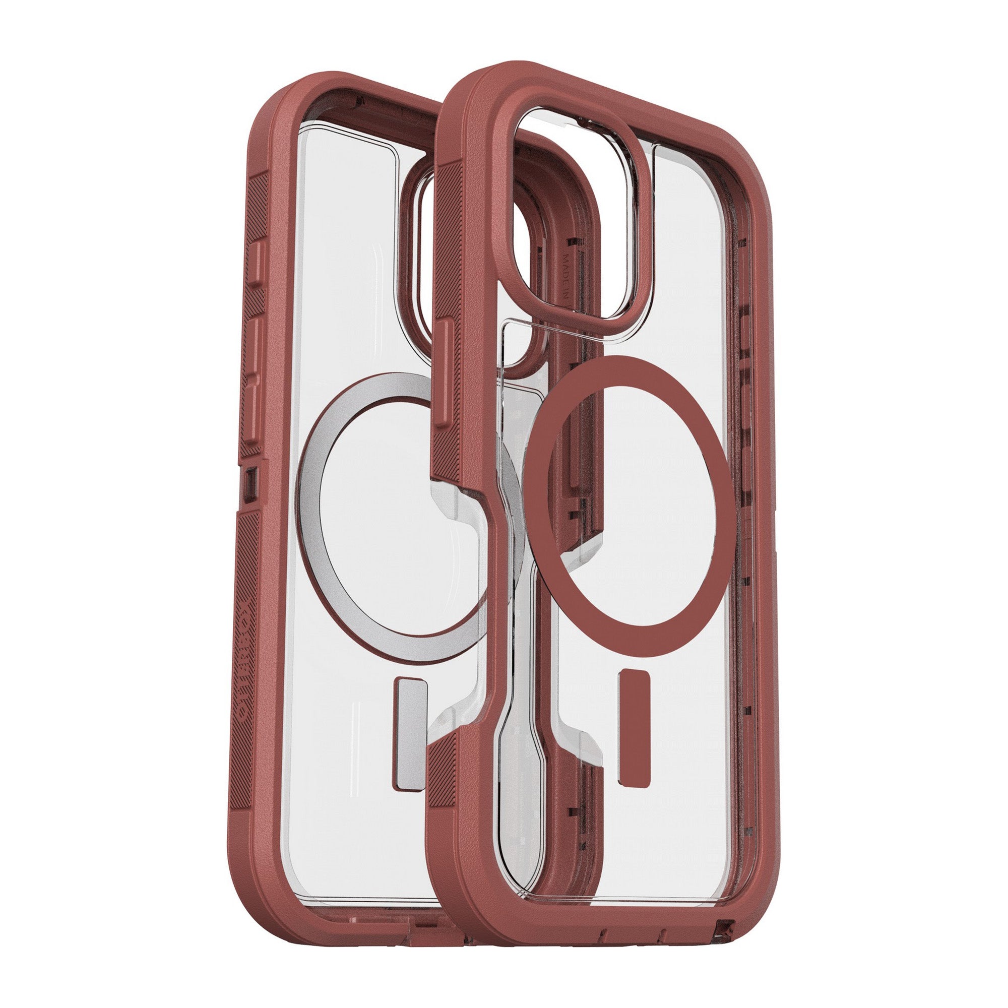 iPhone 16 Otterbox Defender XT Clear Pro w/ MagSafe Series Case - Clear/Red - Dust Bowl - 15-12971