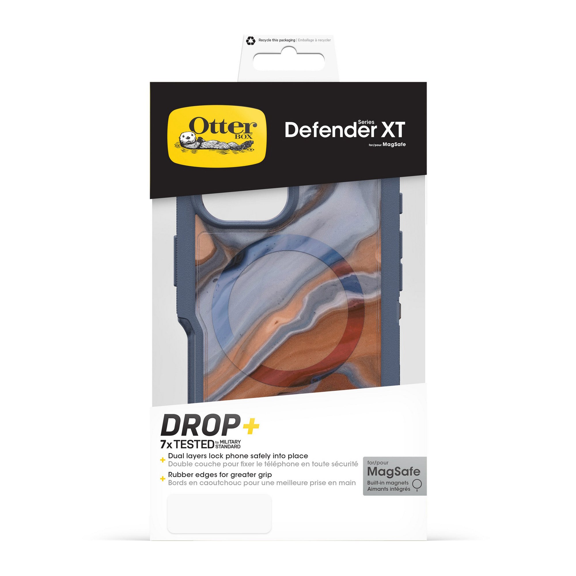 iPhone 16 Otterbox Defender XT Clear Pro w/ MagSafe Series Case - Clear/Blue - High Desert Agate - 15-12972