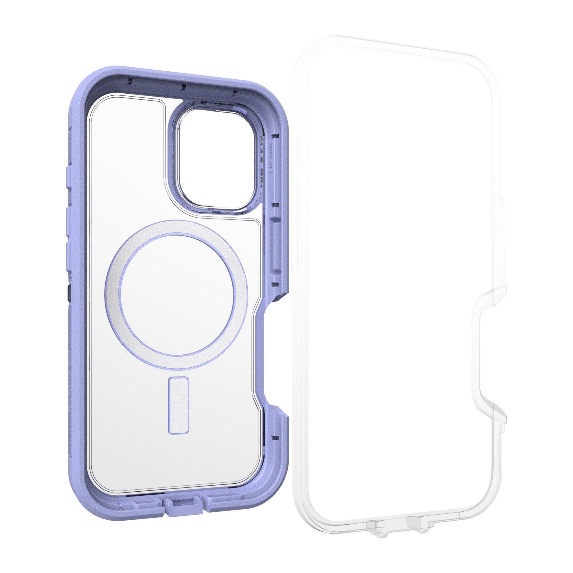 iPhone 16 Otterbox Defender XT Clear Pro w/ MagSafe Series Case - Clear/Purple - Lavendar Haze - 15-12973