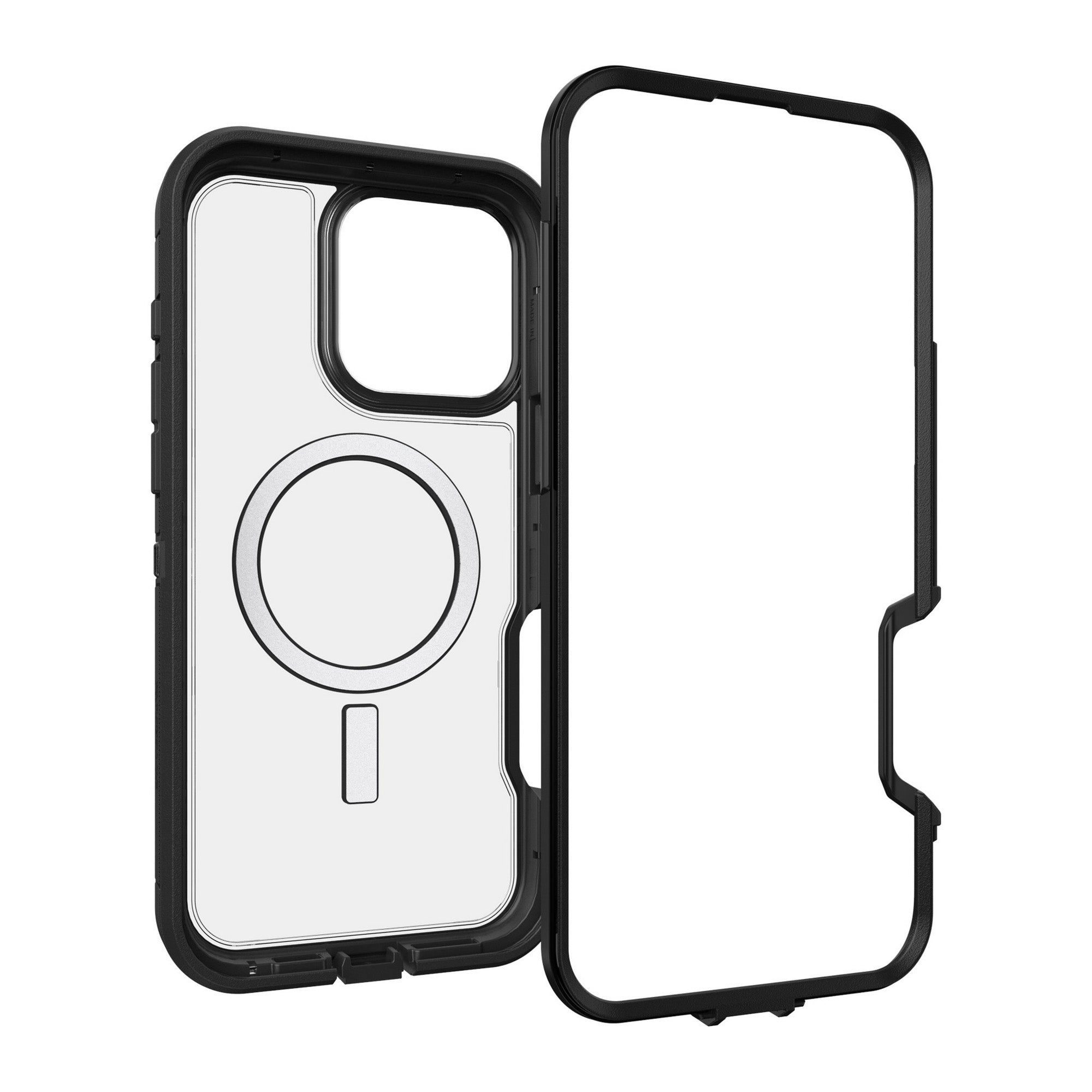 iPhone 16 Pro Max Otterbox Defender XT Clear Pro w/ MagSafe Series Case - Clear/Black - Dark Side - 15-12986