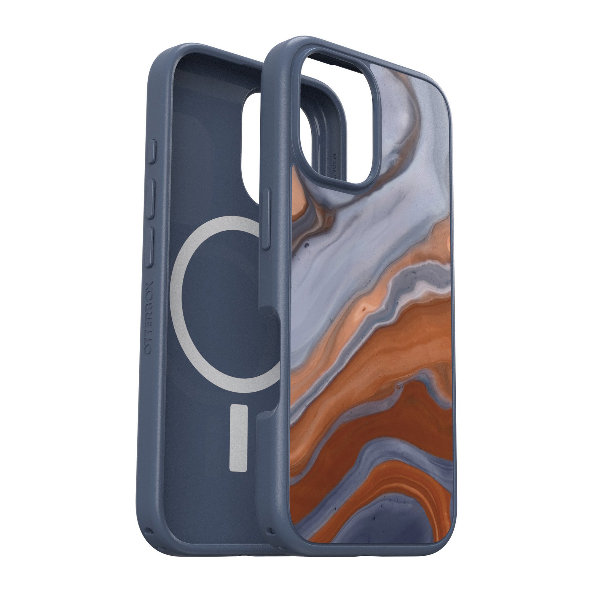 iPhone 16 Otterbox Symmetry Graphics w/ MagSafe Series Case - Blue - High Desert Agate - 15-13077