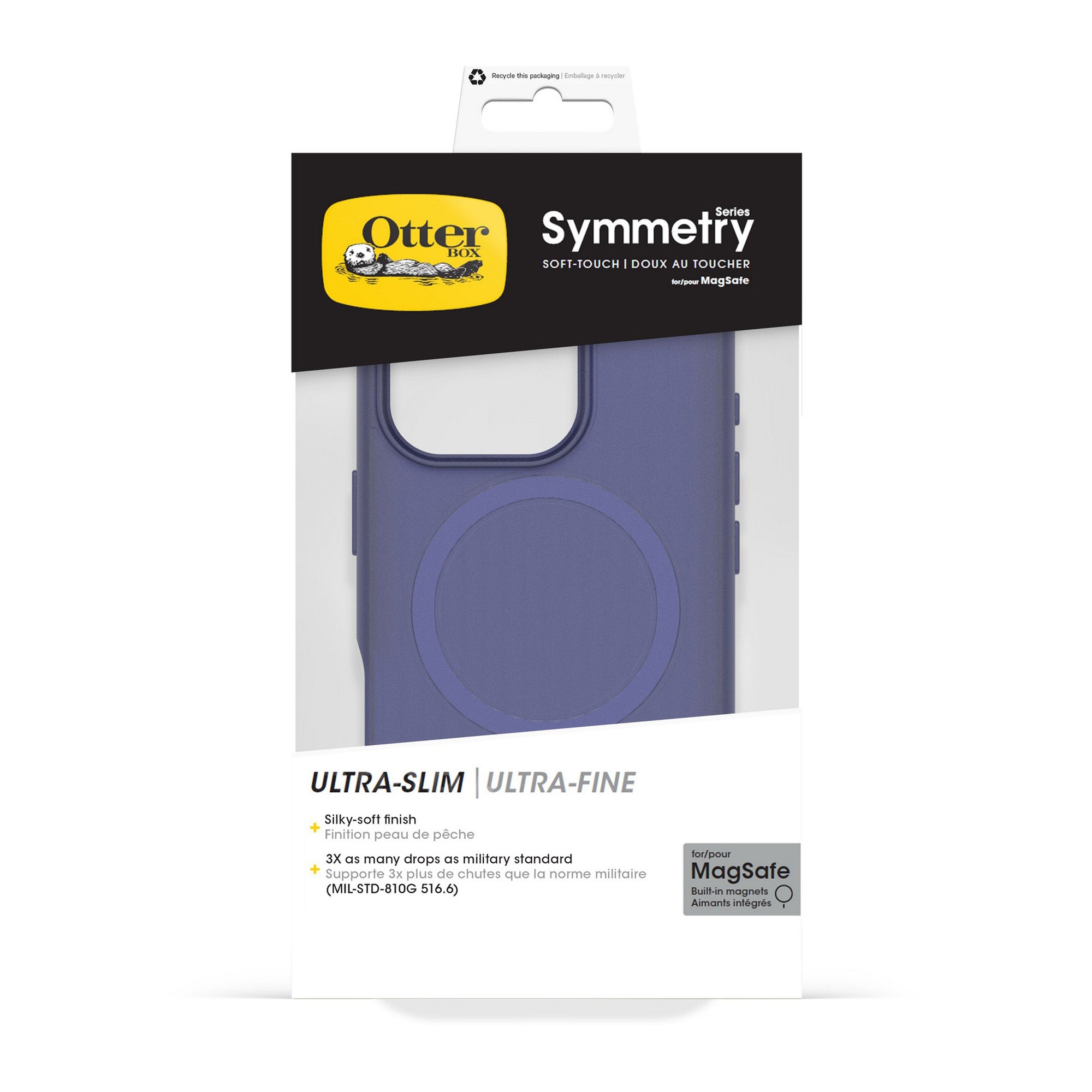 iPhone 16 Pro Otterbox Symmetry Soft Touch w/ MagSafe Series Case - Blue - Craft Blue - 15-13107