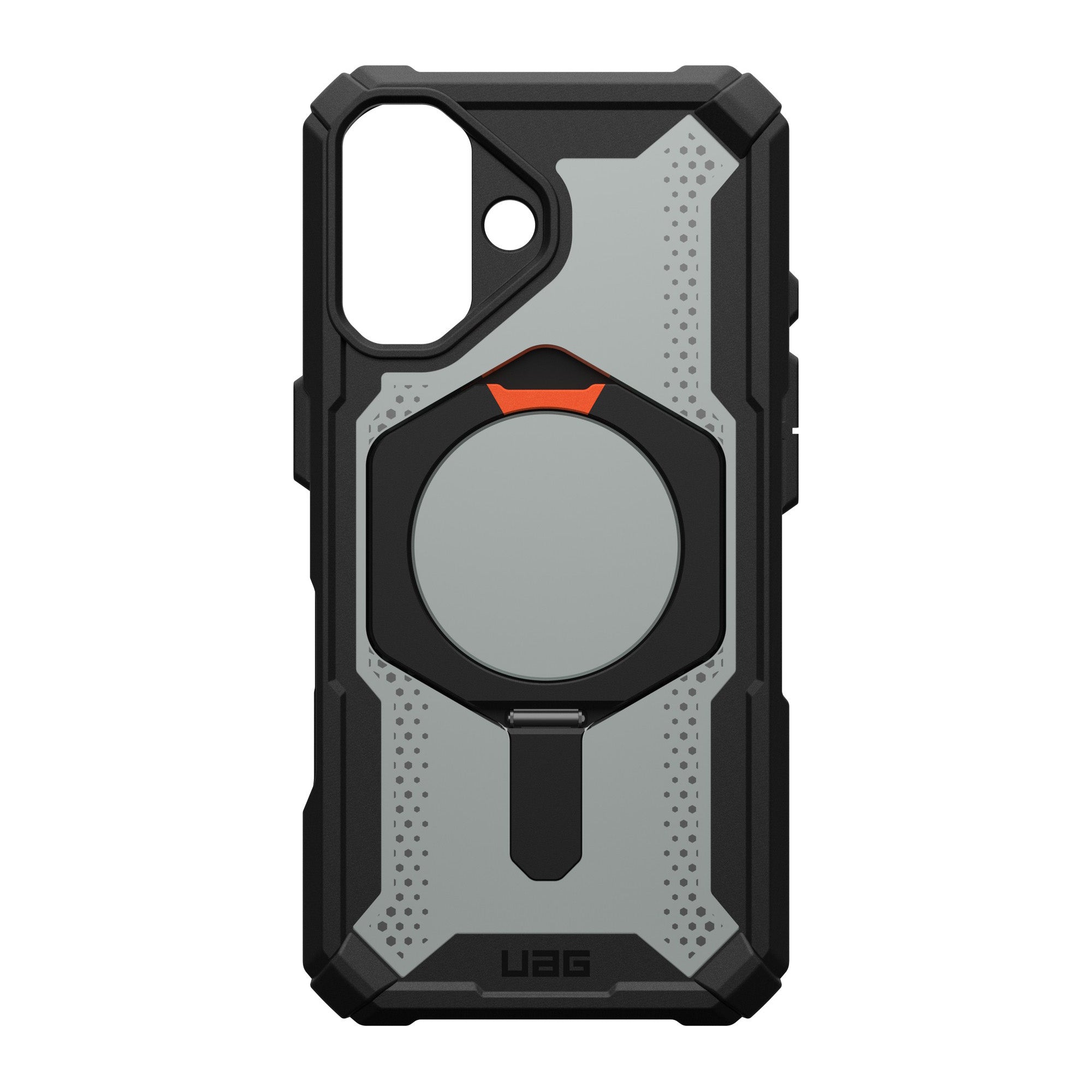 iPhone 16 UAG Plasma XTE Kickstand MagSafe Case - Black/Orange - 15-13189