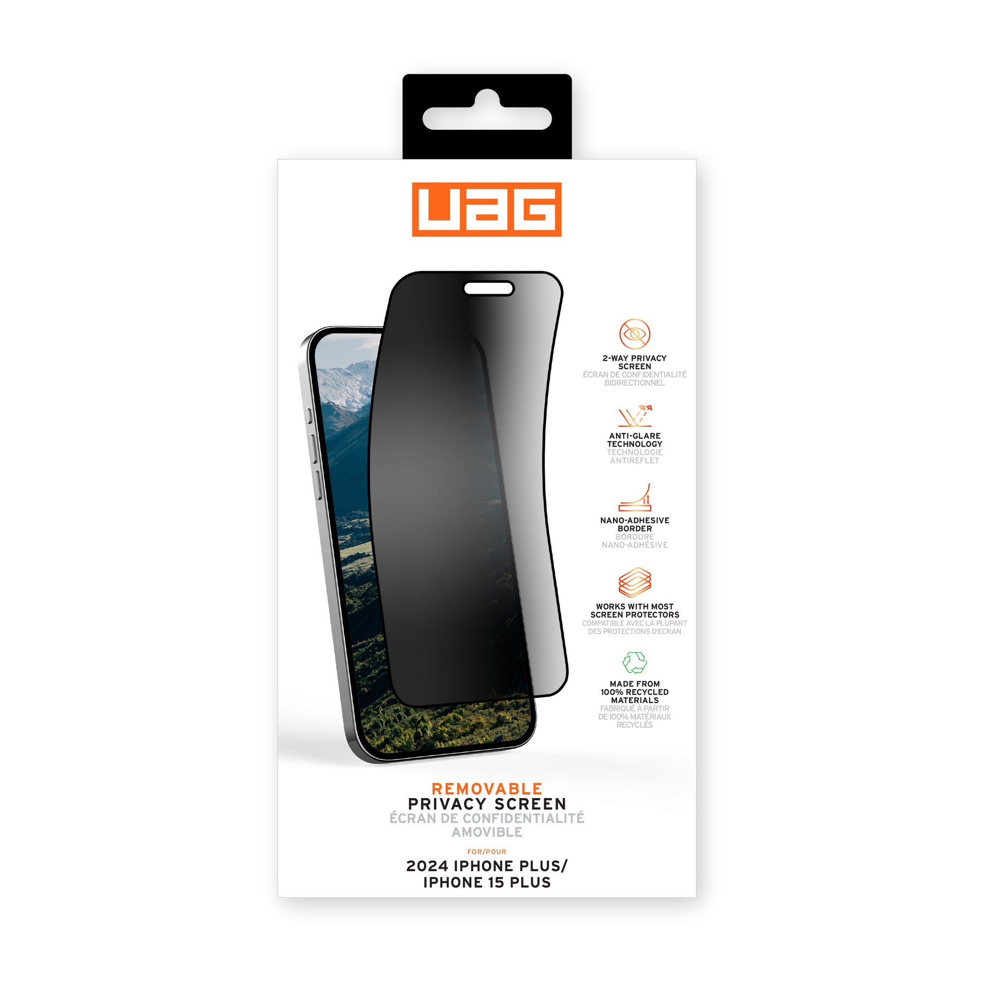 iPhone 16 Plus UAG Removable Eco Privacy Screen - 15-13211