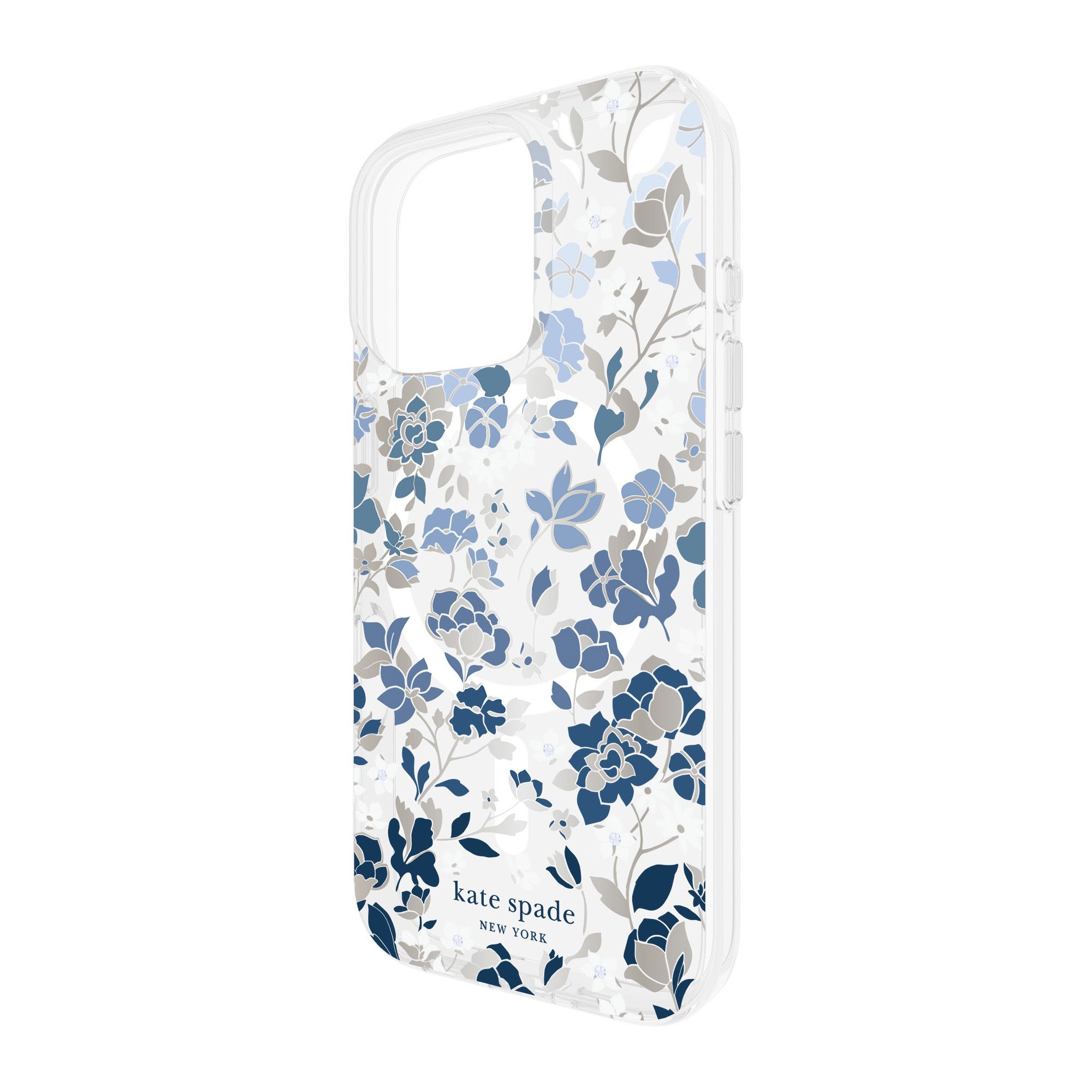 iPhone 16 Pro Kate Spade Protective Prints MagSafe Case - Flowerbed Blue - 15-13262