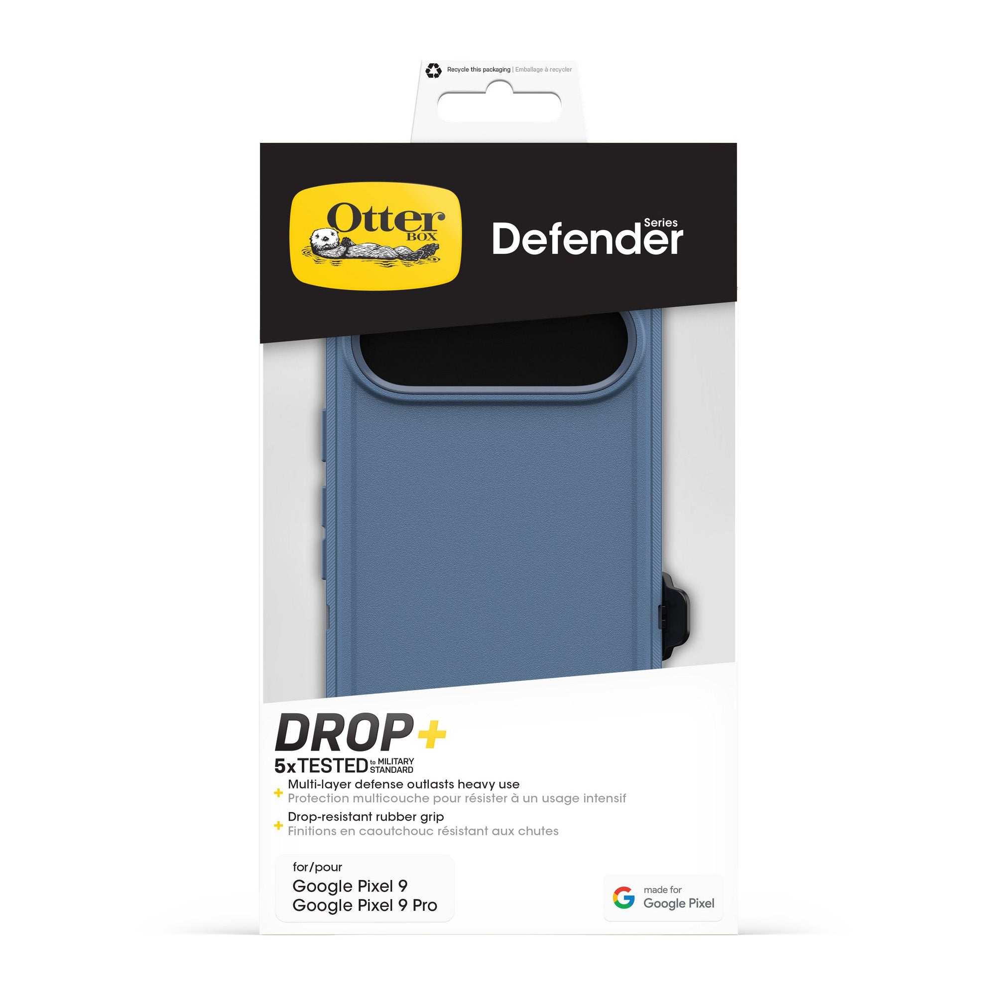 Google Pixel 9/9 Pro Otterbox Defender Series Case - Blue - Baby Blue Jeans - 15-13328