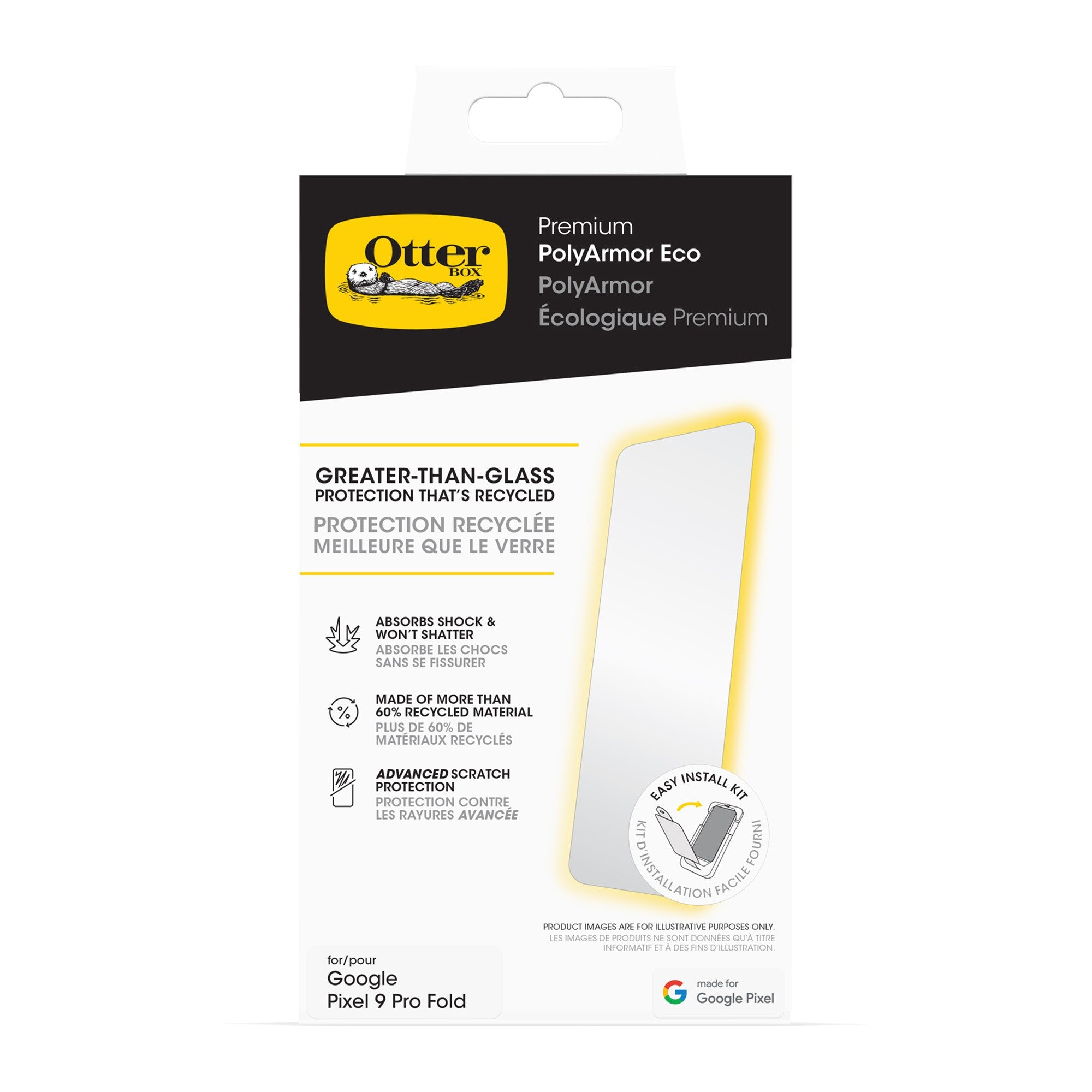 Google Pixel 9 Pro Fold Otterbox PolyArmor ECO Premium Screen Protector - 15-13336