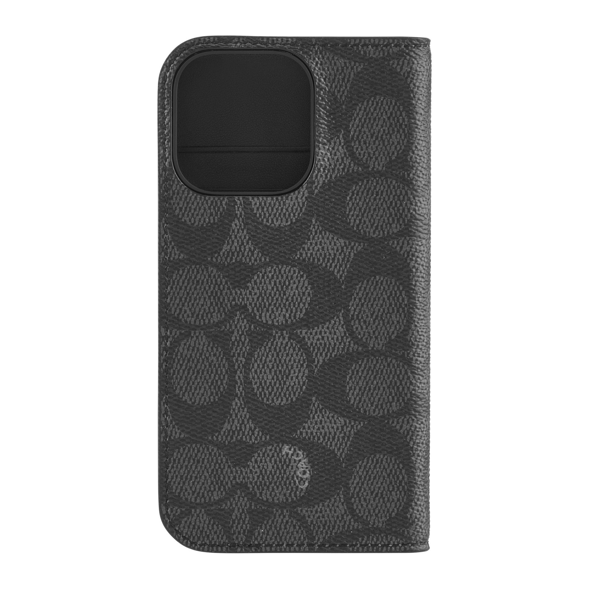 iPhone 16 Pro Coach Folio Signature C Case - Charcoal - 15-13366