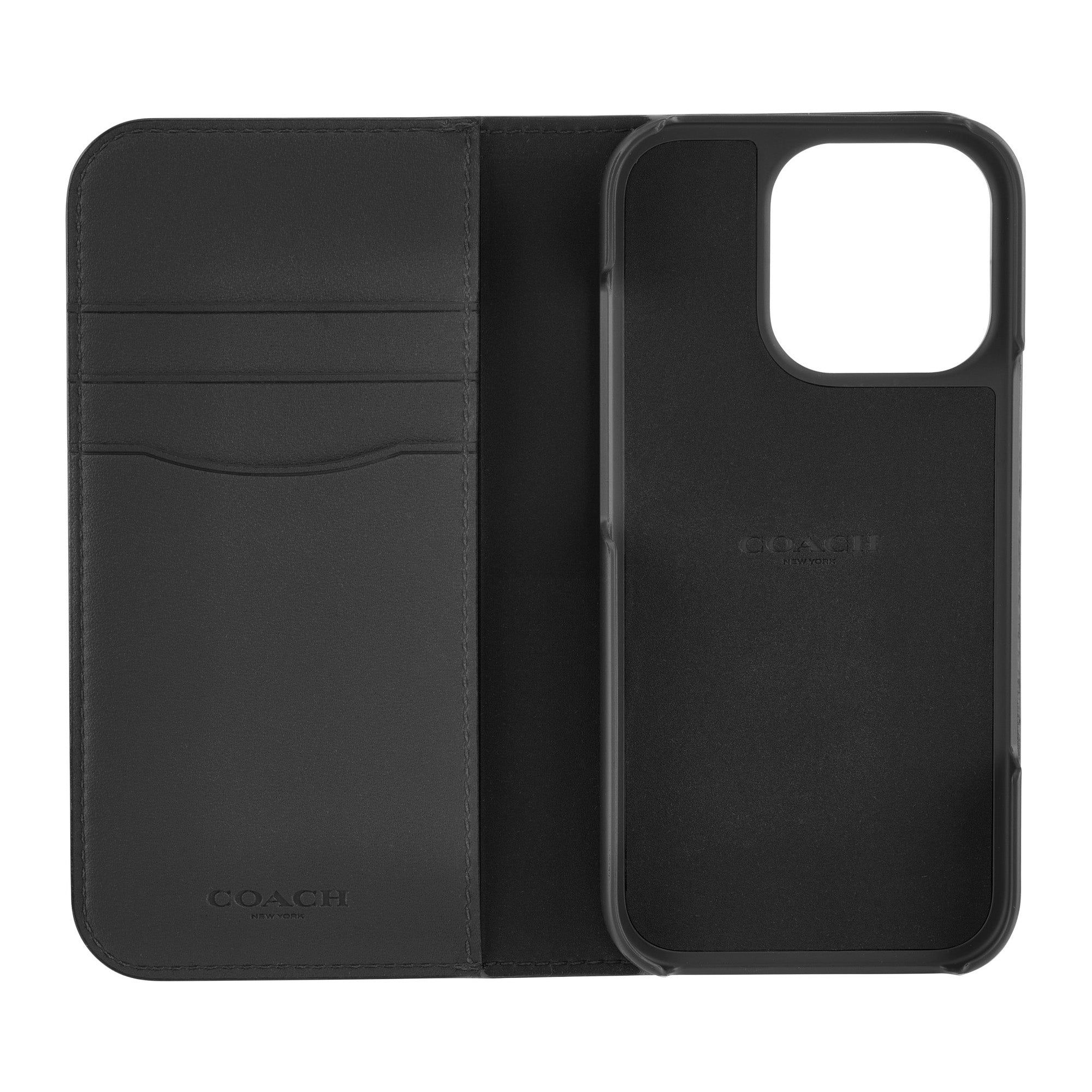 iPhone 16 Pro Coach Folio Signature C Case - Charcoal - 15-13366