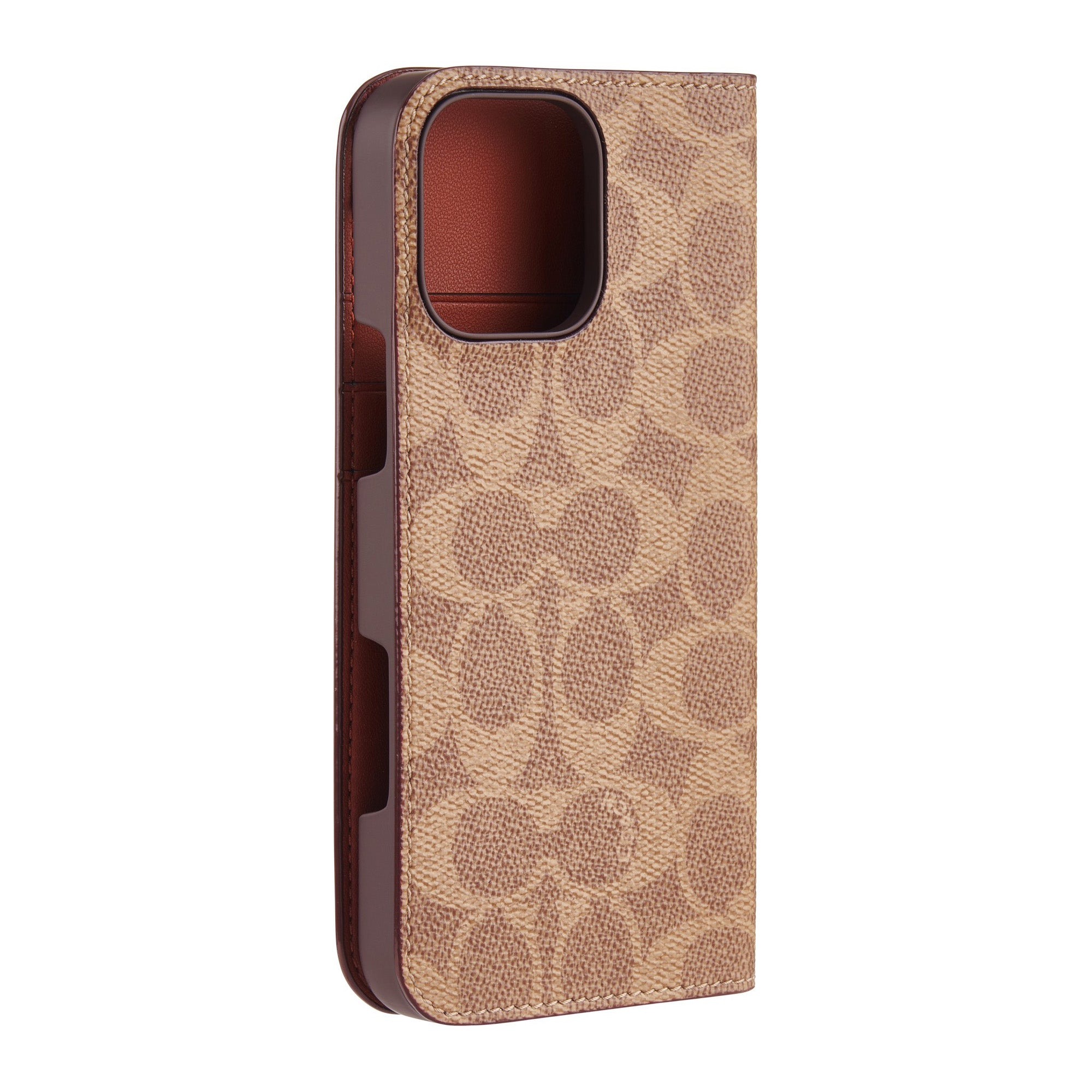 iPhone 16 Pro Max Coach Folio Signature C Case - Tan - 15-13372