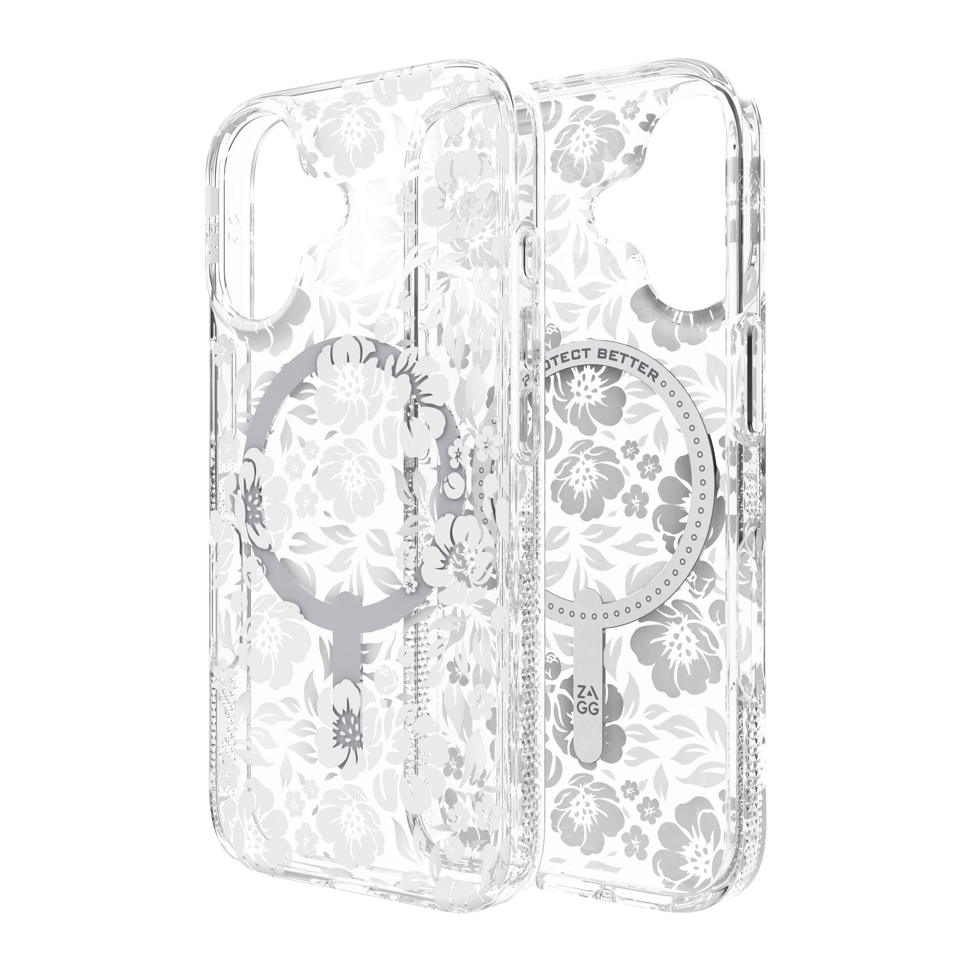 iPhone 16 ZAGG Graphene Milan Snap Case - Floral White - 15-13389