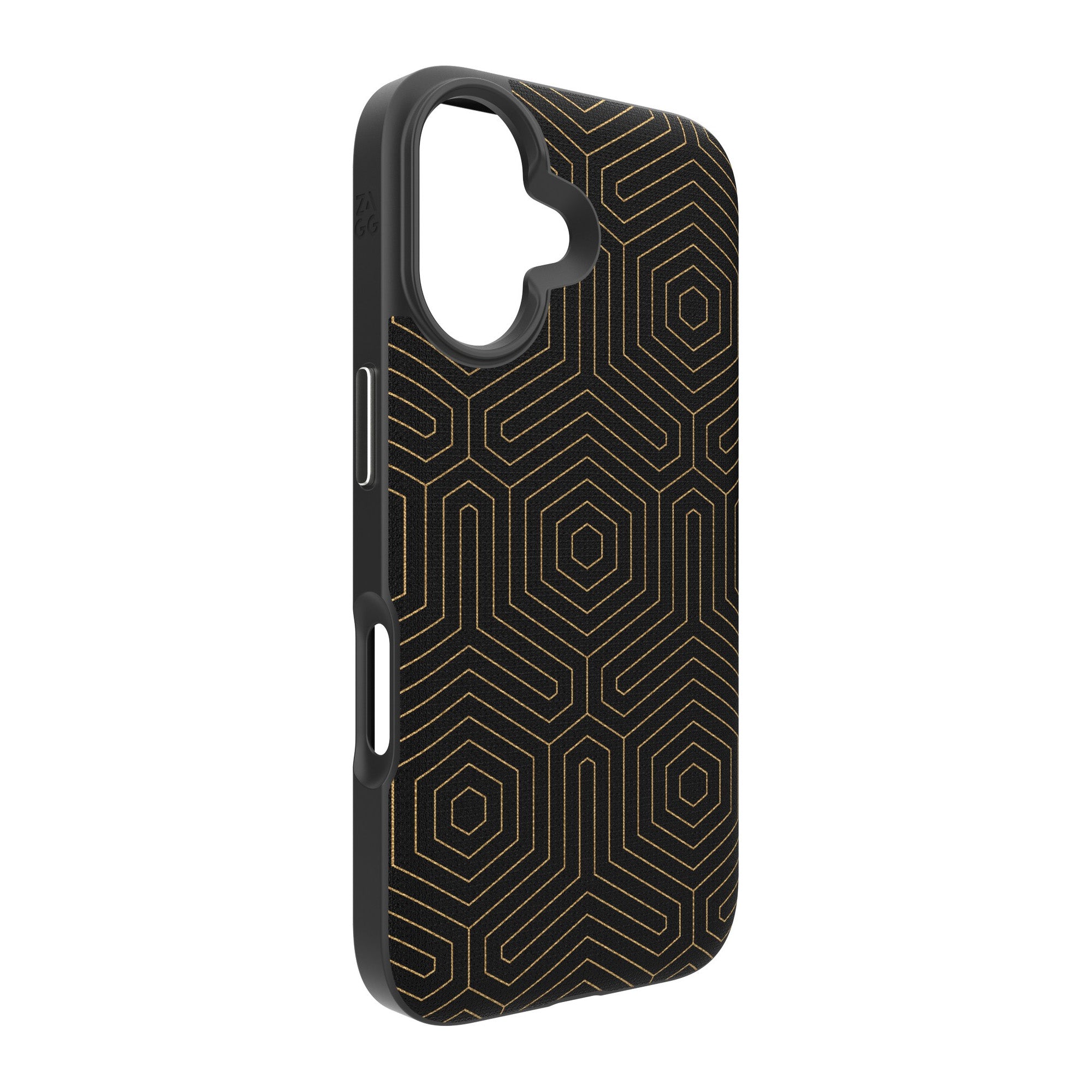 iPhone 16 ZAGG Graphene London Snap Case - Black Hexagon - 15-13393