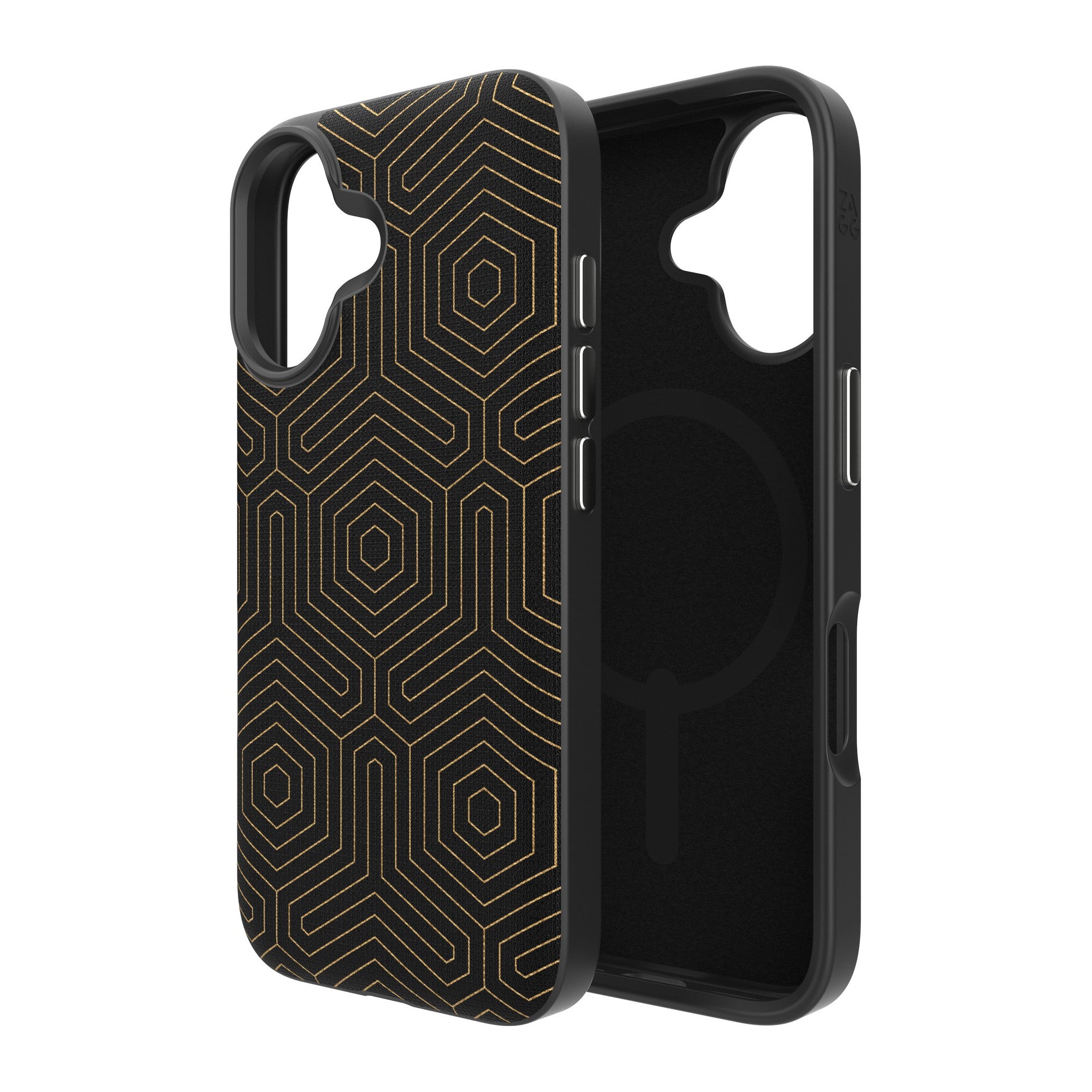 iPhone 16 ZAGG Graphene London Snap Case - Black Hexagon - 15-13393