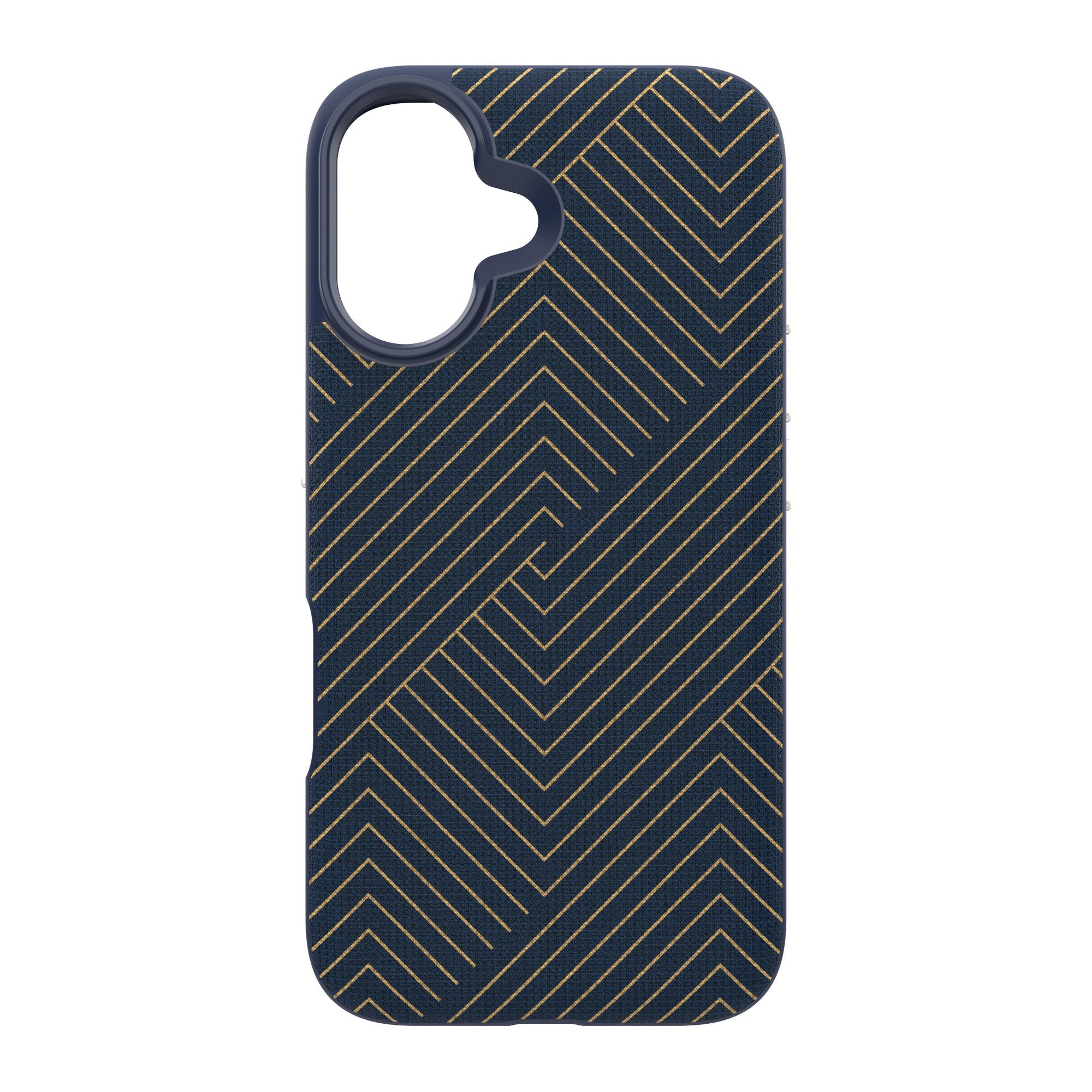 iPhone 16 ZAGG Graphene London Snap Case - Navy Gold - 15-13395