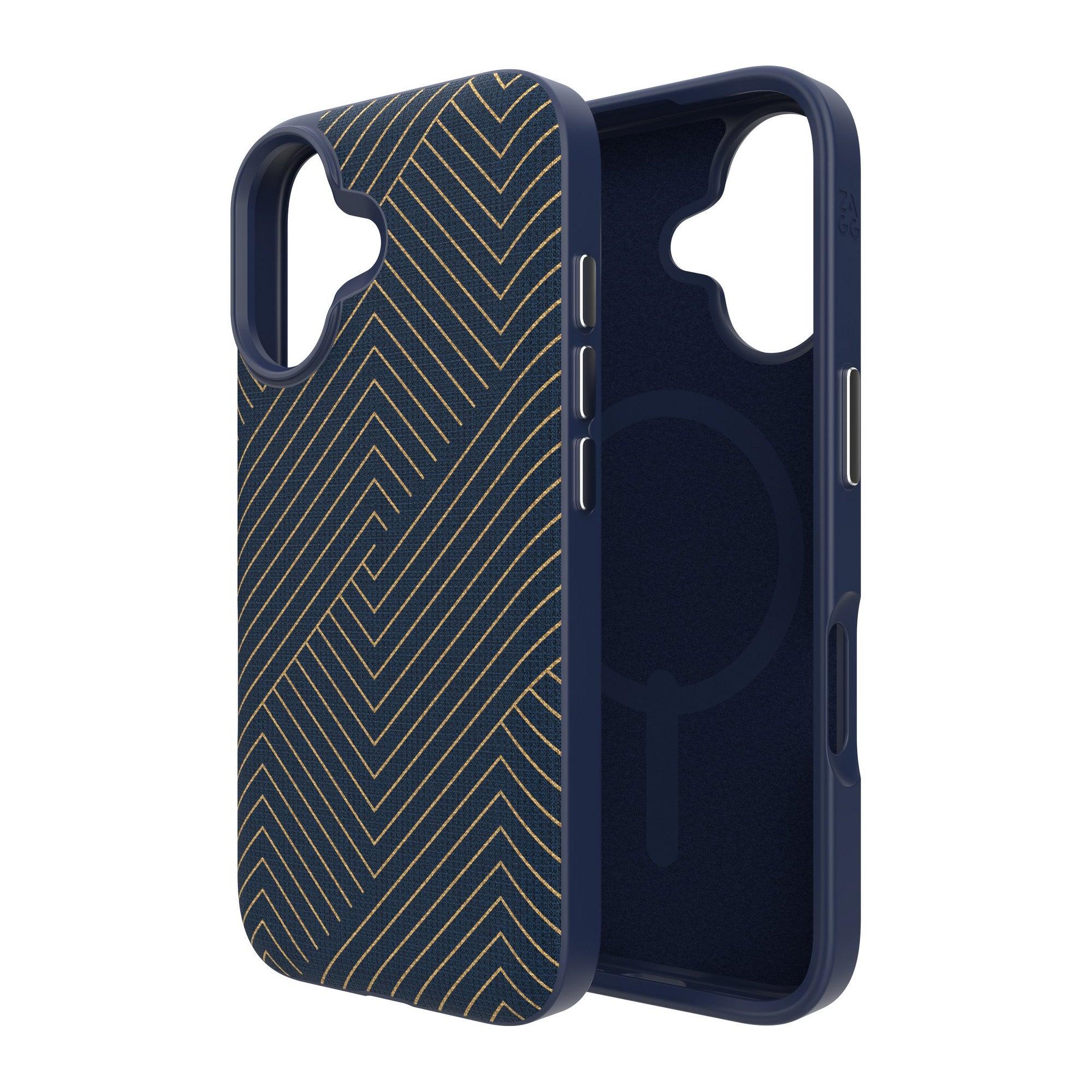 iPhone 16 ZAGG Graphene London Snap Case - Navy Gold - 15-13395