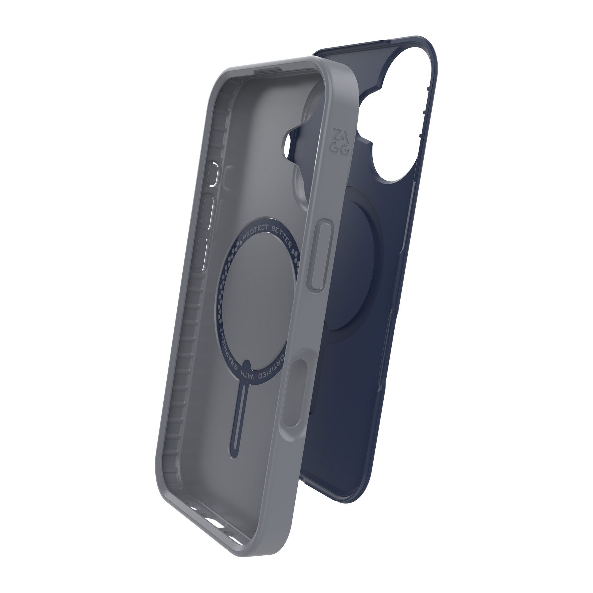 iPhone 16 ZAGG Graphene SoHo Snap Case - Navy Grey - 15-13401