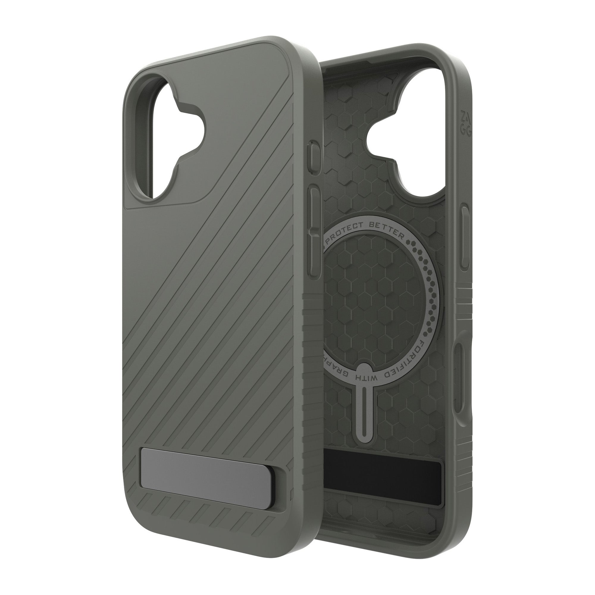 iPhone 16 ZAGG Graphene Denali Snap Kickstand Case - Thyme - 15-13405