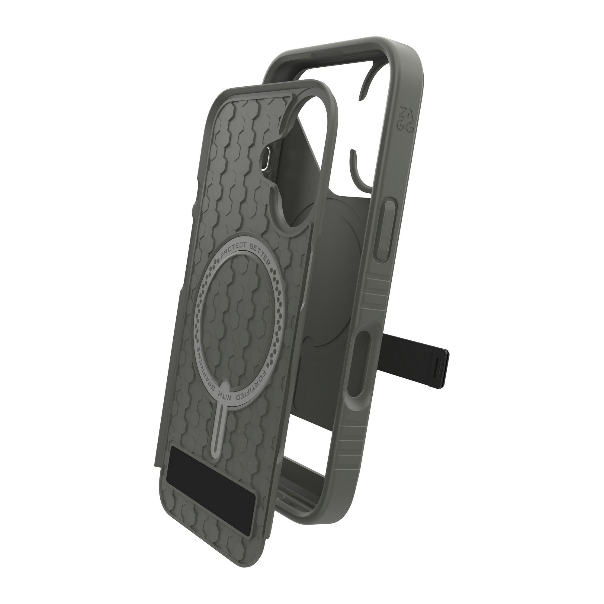 iPhone 16 ZAGG Graphene Denali Snap Kickstand Case - Thyme - 15-13405