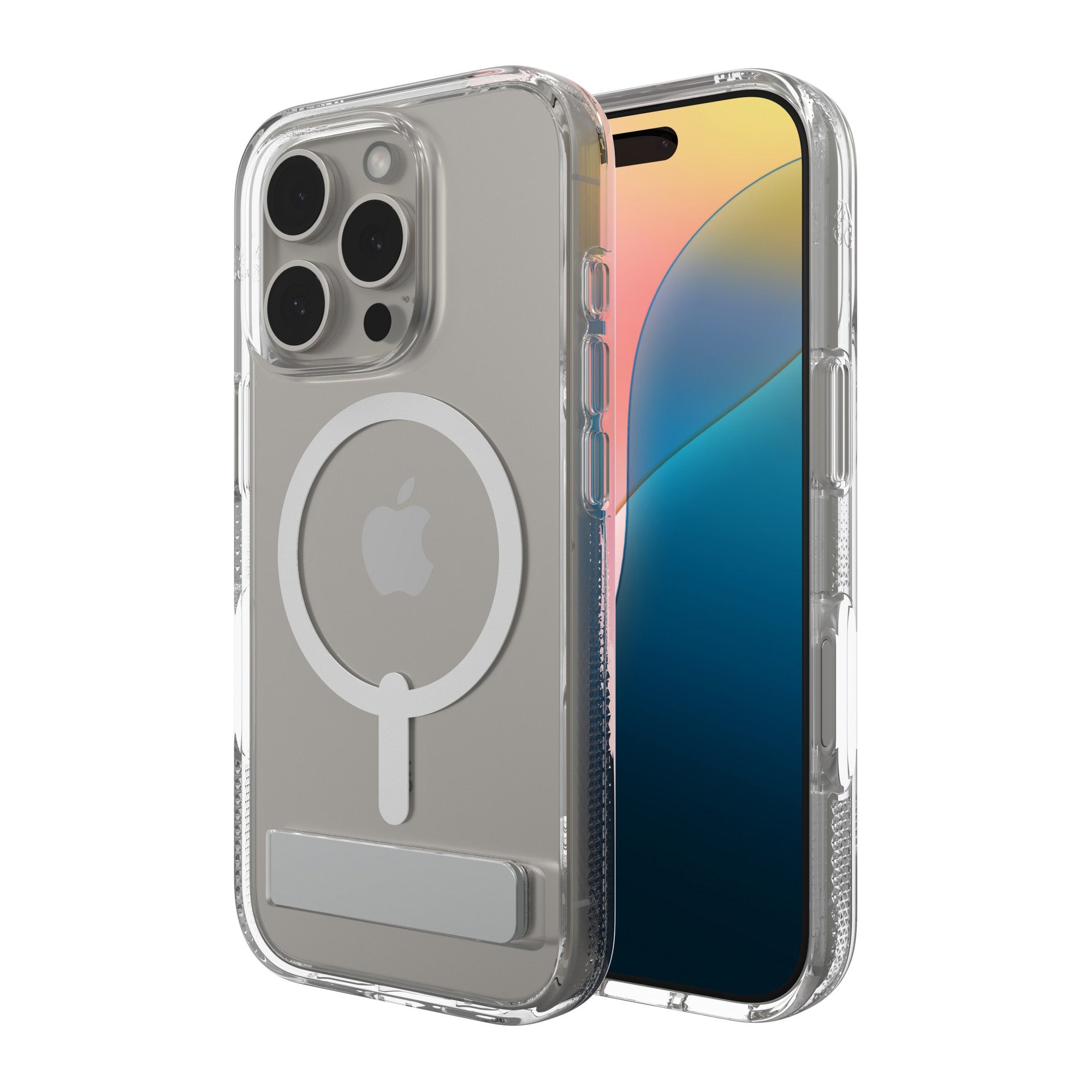 iPhone 16 Pro ZAGG Graphene Crystal Palace Snap Kickstand Case - Clear - 15-13417