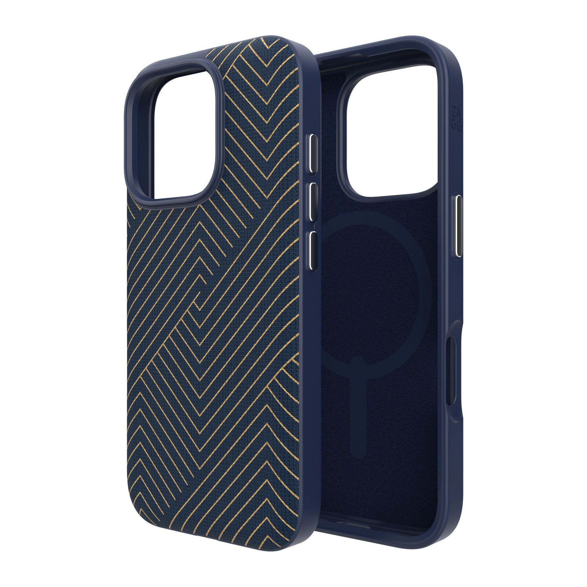 iPhone 16 Pro ZAGG Graphene London Snap Case - Navy Gold - 15-13430