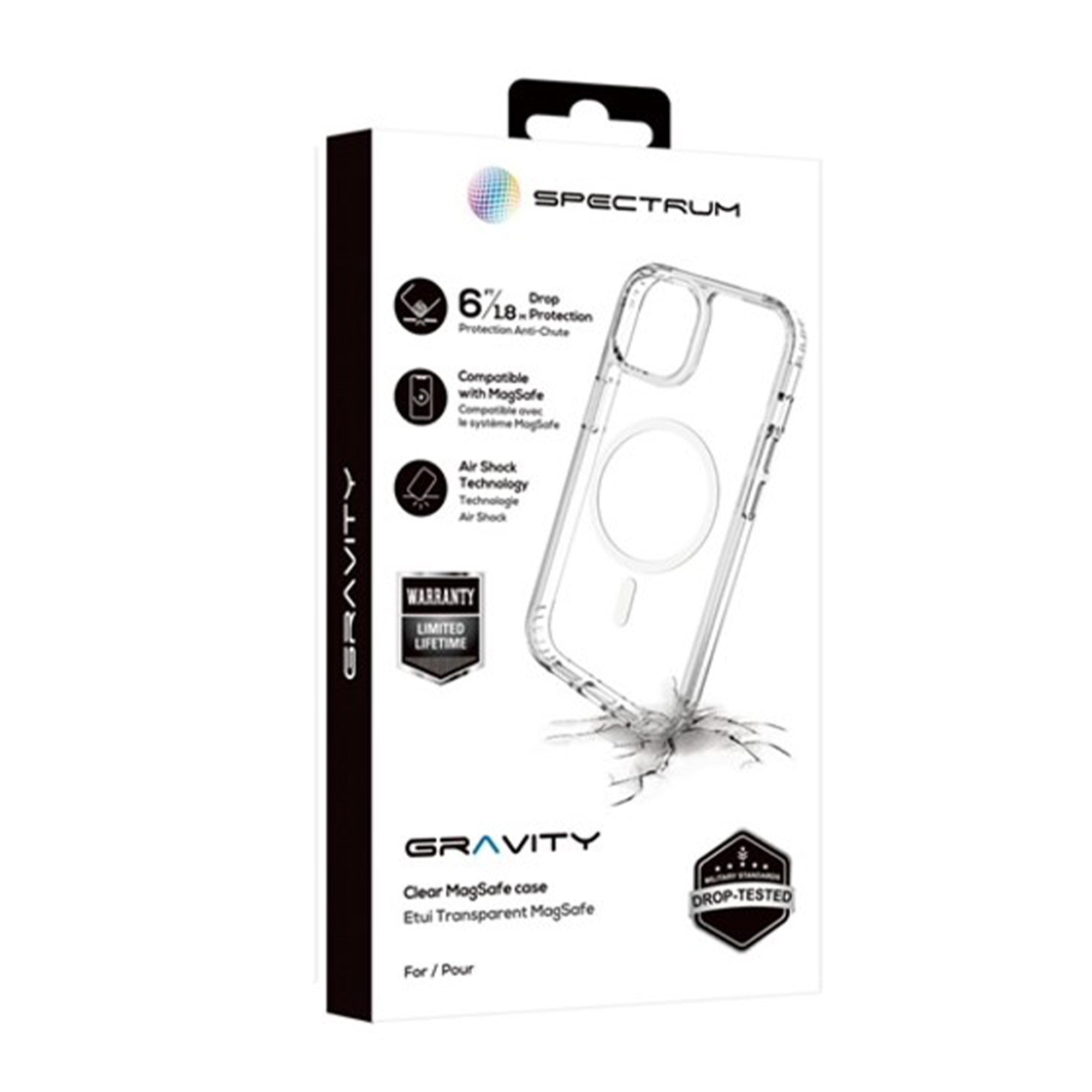 iPhone 16 Plus SPECTRUM Gravity MagSafe Case - Clear - 15-13548