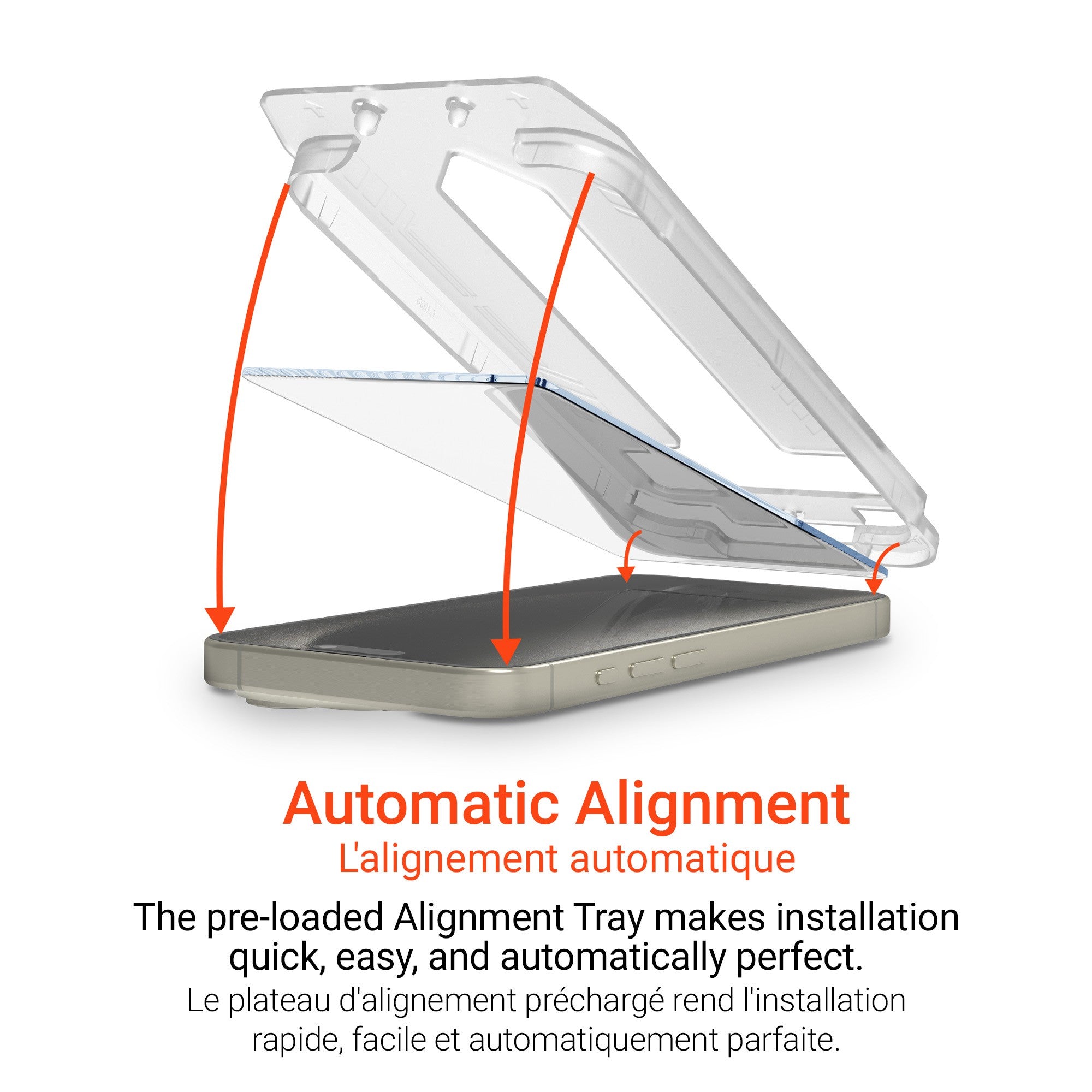 iPhone 16 Plus/15 Plus HyperGear HD Tempered Glass Screen Protector w/ EZ Install Applicator Tray - 15-13558