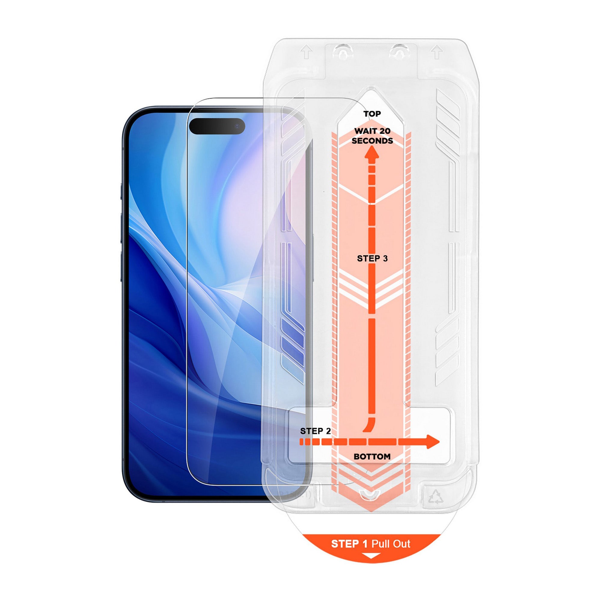 iPhone 16 Pro HyperGear HD Tempered Glass Screen Protector w/ Easy Installation Applicator Tray - 15-13559