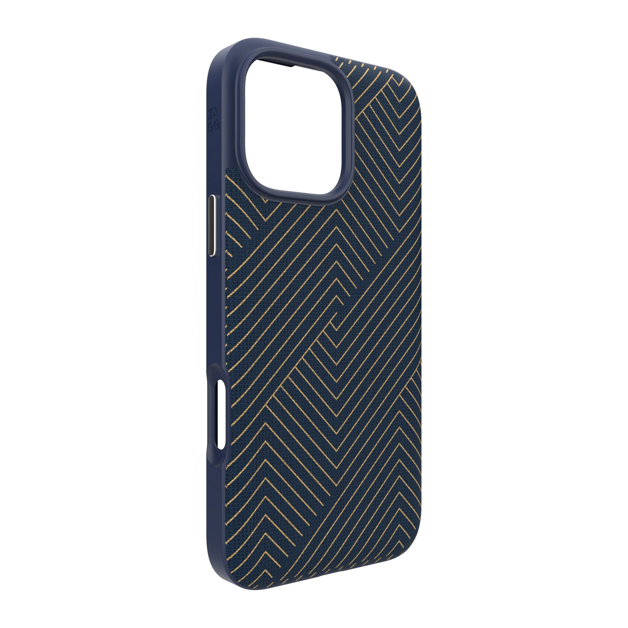 iPhone 16 Pro Max ZAGG Graphene London Snap Case - Navy Gold - 15-13587