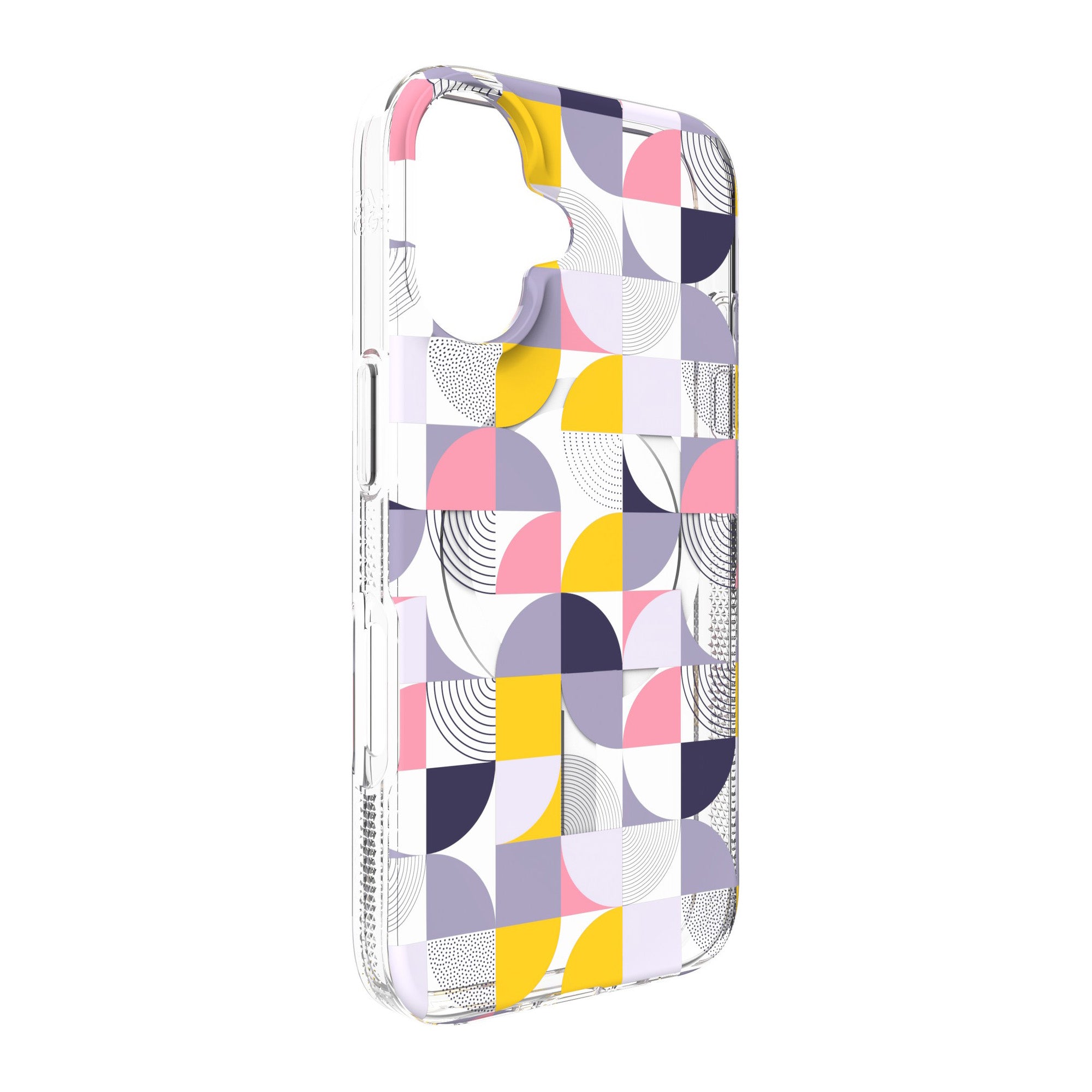 iPhone 16 ZAGG Graphene Milan Snap Case - Pink/Grey - Geometric - 15-13588