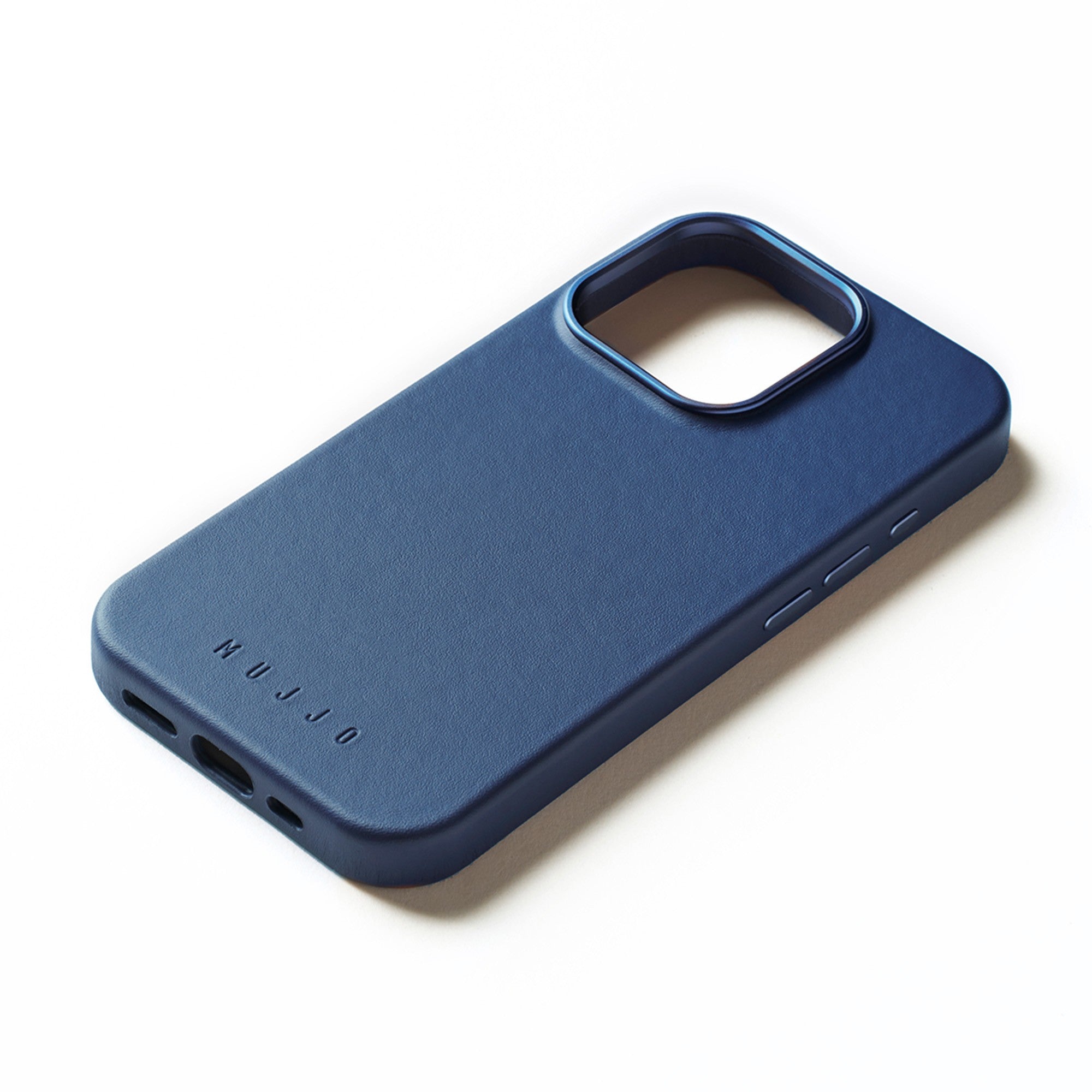 iPhone 16 Pro Mujjo Full Leather w/MagSafe Case - Monaco Blue - 15-13830