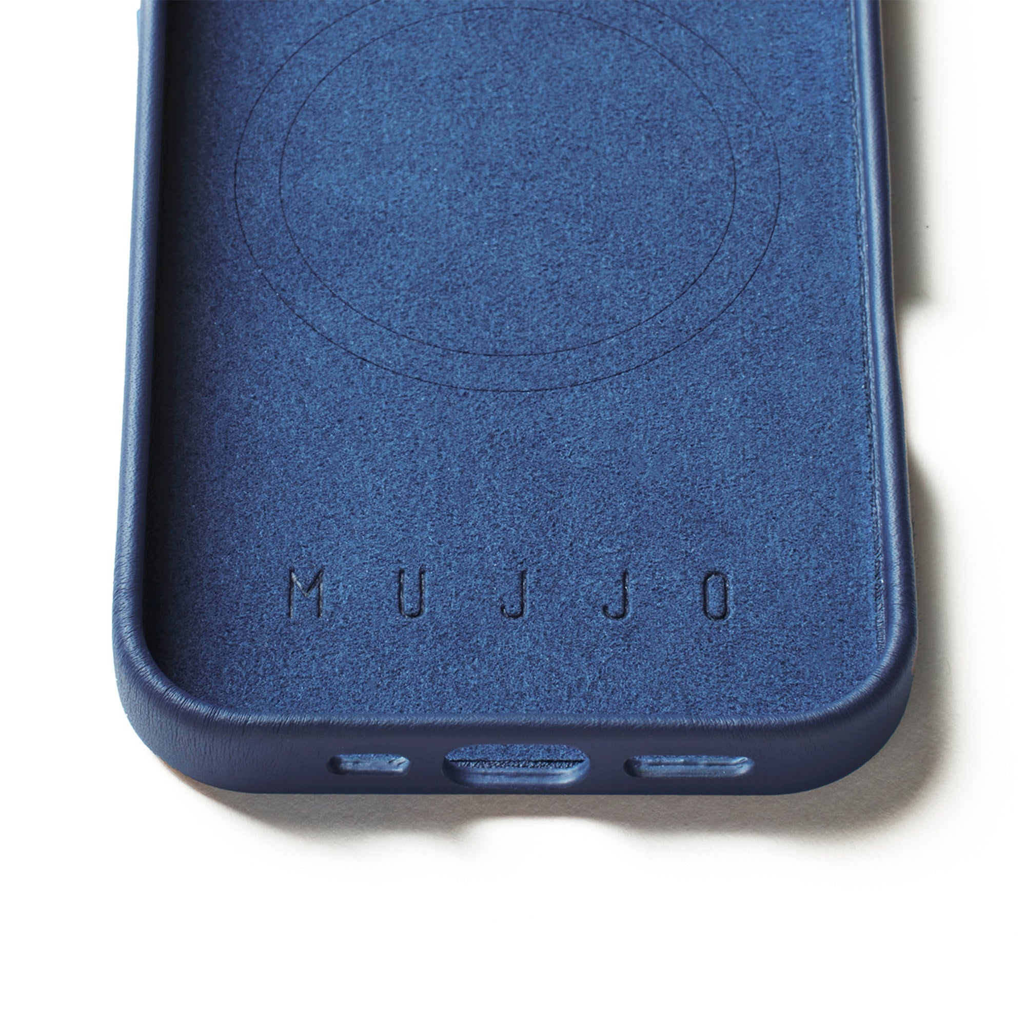 iPhone 16 Pro Mujjo Full Leather w/MagSafe Case - Monaco Blue - 15-13830