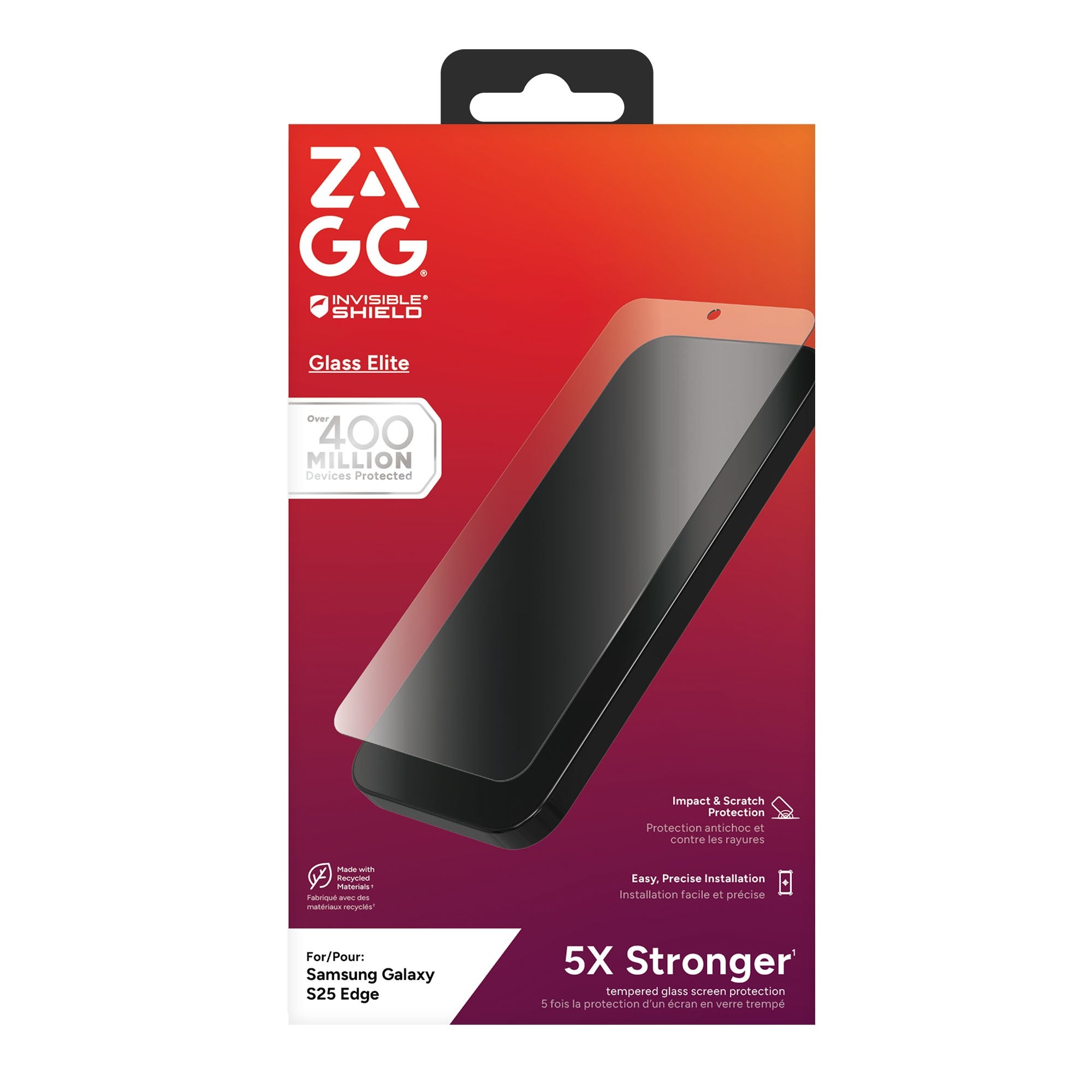 Samsung Galaxy S25 Edge ZAGG InvisibleShield Glass Elite Screen Protector - 15-14374