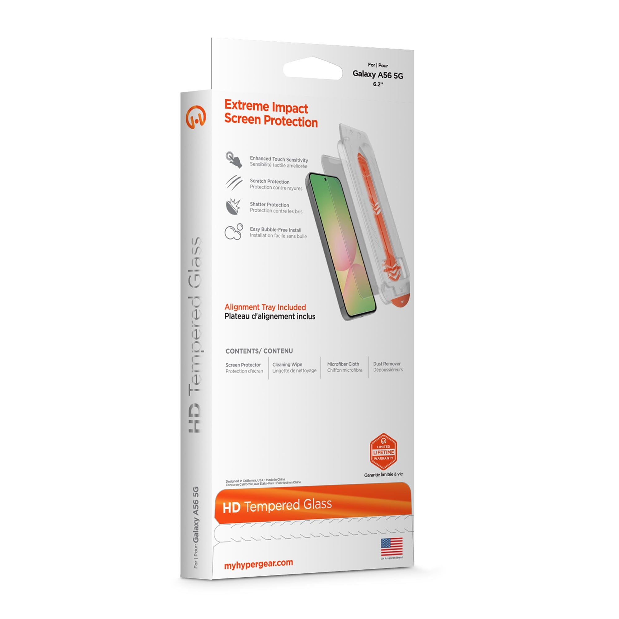 Samsung Galaxy A56 HyperGear Tempered Glass Screen Protector w/Installation Applicator Tray - 15-14378