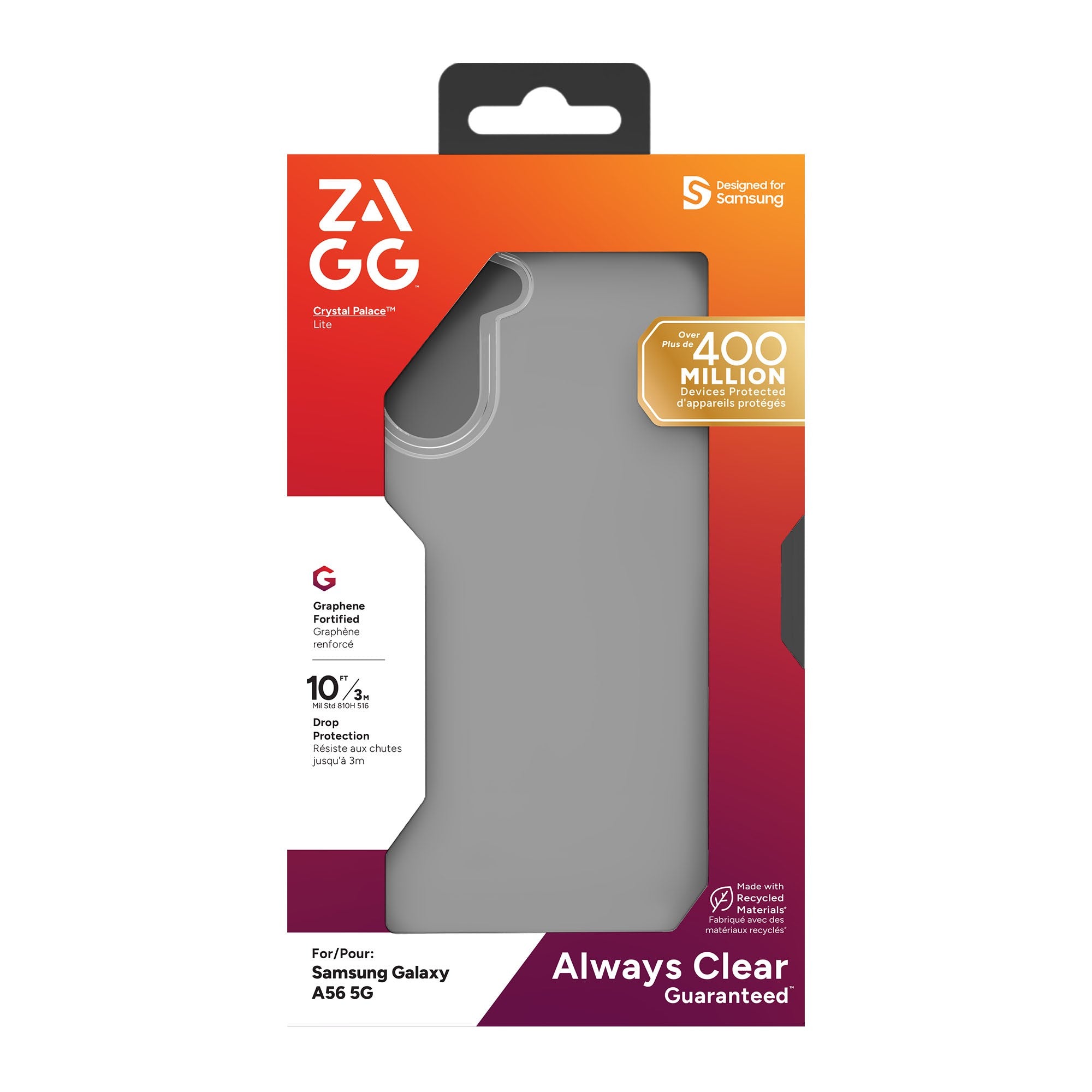 Samsung Galaxy A56 ZAGG Graphene Crystal Palace Lite Case - Clear - 15-14447